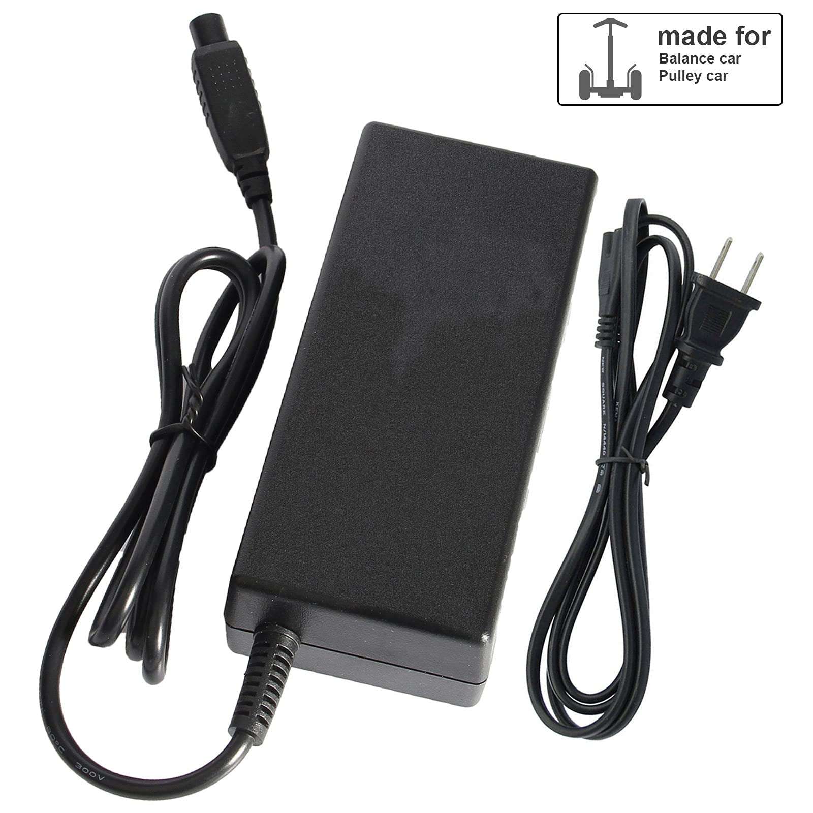 Fancy Buying 42V 2A 3-Prong Inline Connector Battery Charger for 10S Lithium Battery Power Cord Supply, Battery Charger for Electric Scooter 6