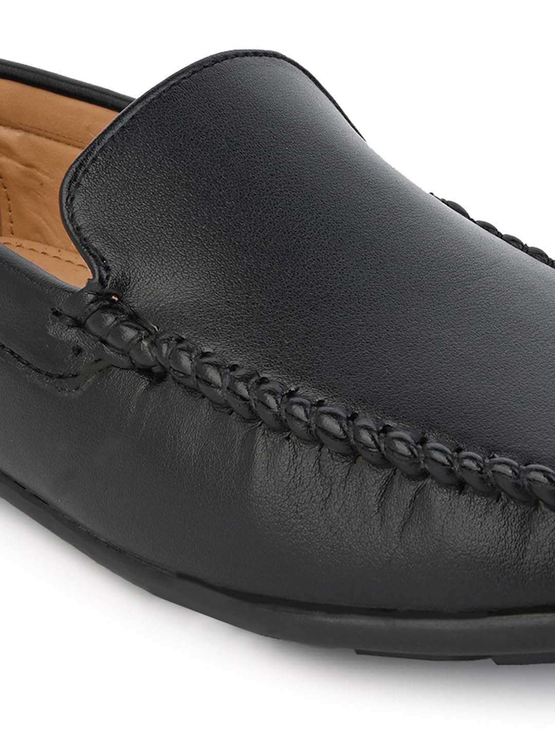 ALBERTO TORRESI Stylish Synthetic Loafers for Men - Comfortable for Casual Wear, Durable and Lightweight Shoe Black 5
