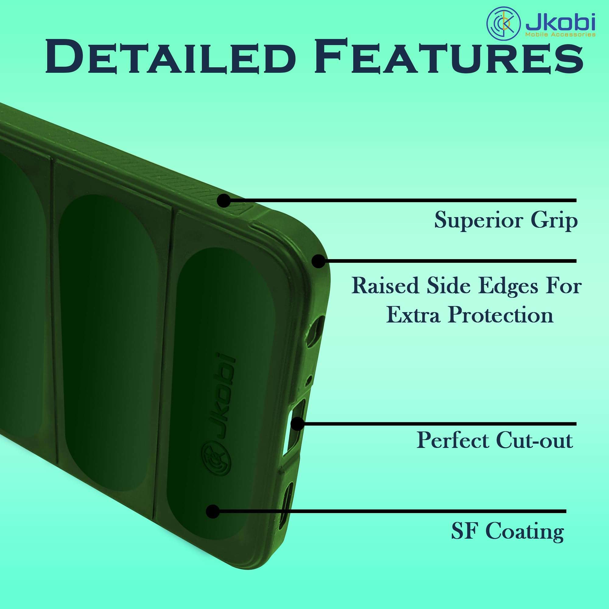 Jkobi Back Cover Case for OnePlus Nord CE 2 Lite 5G (Matte Liquid Silicon | Camera Protection | Shockproof | Green) 4
