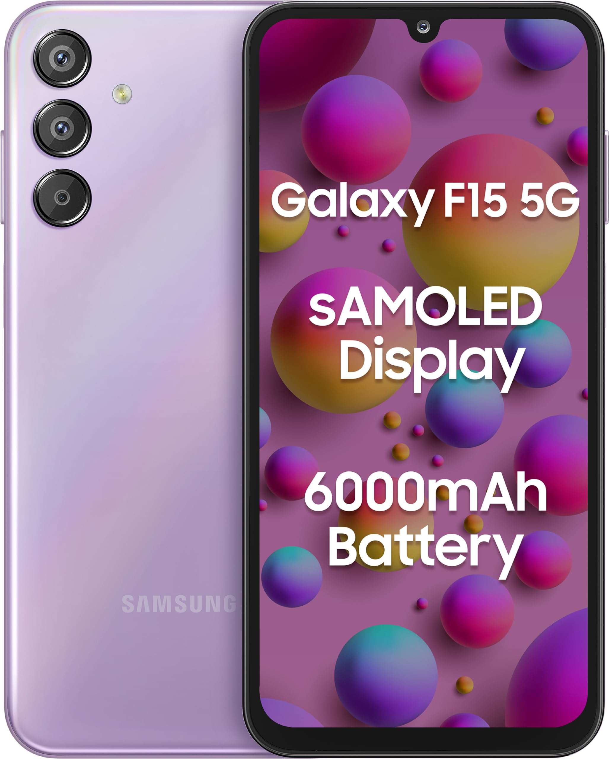 SAMSUNG Galaxy F15 5G 6GB RAM 128GB Storage (Groovy Violet)