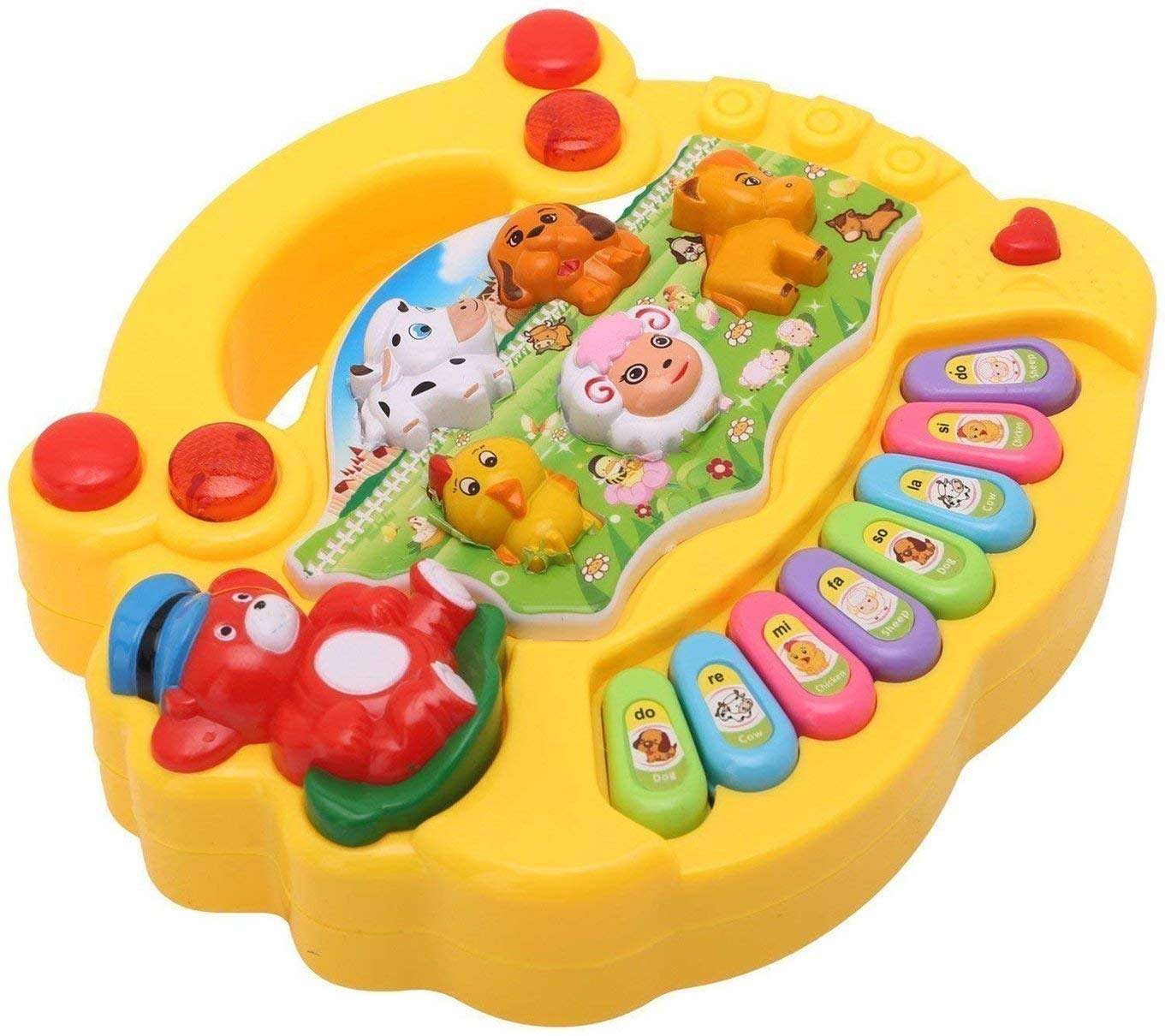 Cartup Cute Musical Mini Animal Farm Piano Toy for Boys and Girls|Flashing Lights and Music (Animal Piano) 1