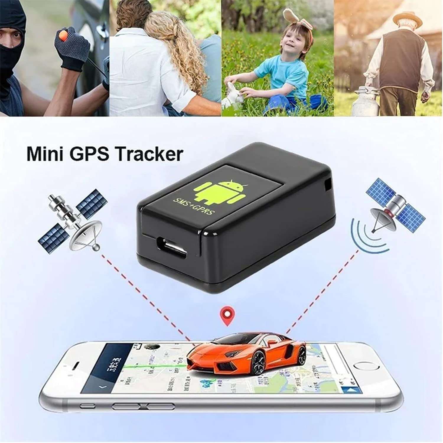 GPS Tracker GF-08 Taking Locator Mini Car GPS Locator Real Time Tracker GSM/GPRS/GPS Network Safety Anti-Lost Tracker Locator Device GSM Listening Device 6