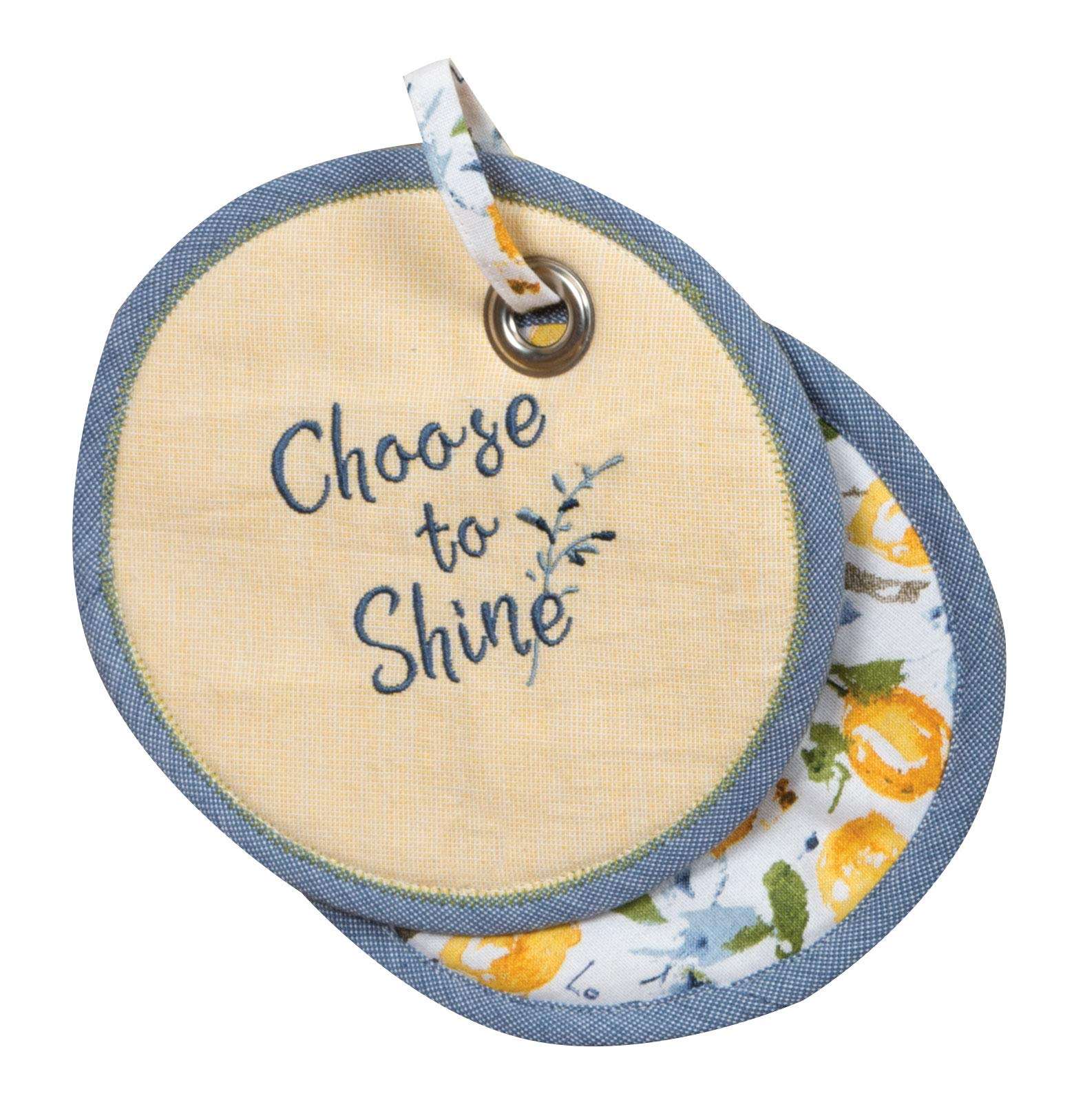 Kay Dee Designs Lemon Themed Kitchen Linen Set - 4 Piece Bundle Includes 1 Terry Towel, 1Tea Towel, 1 Oven Mitt, and 1 Potholder in Zest of Happy Design by Lisa Audit 4