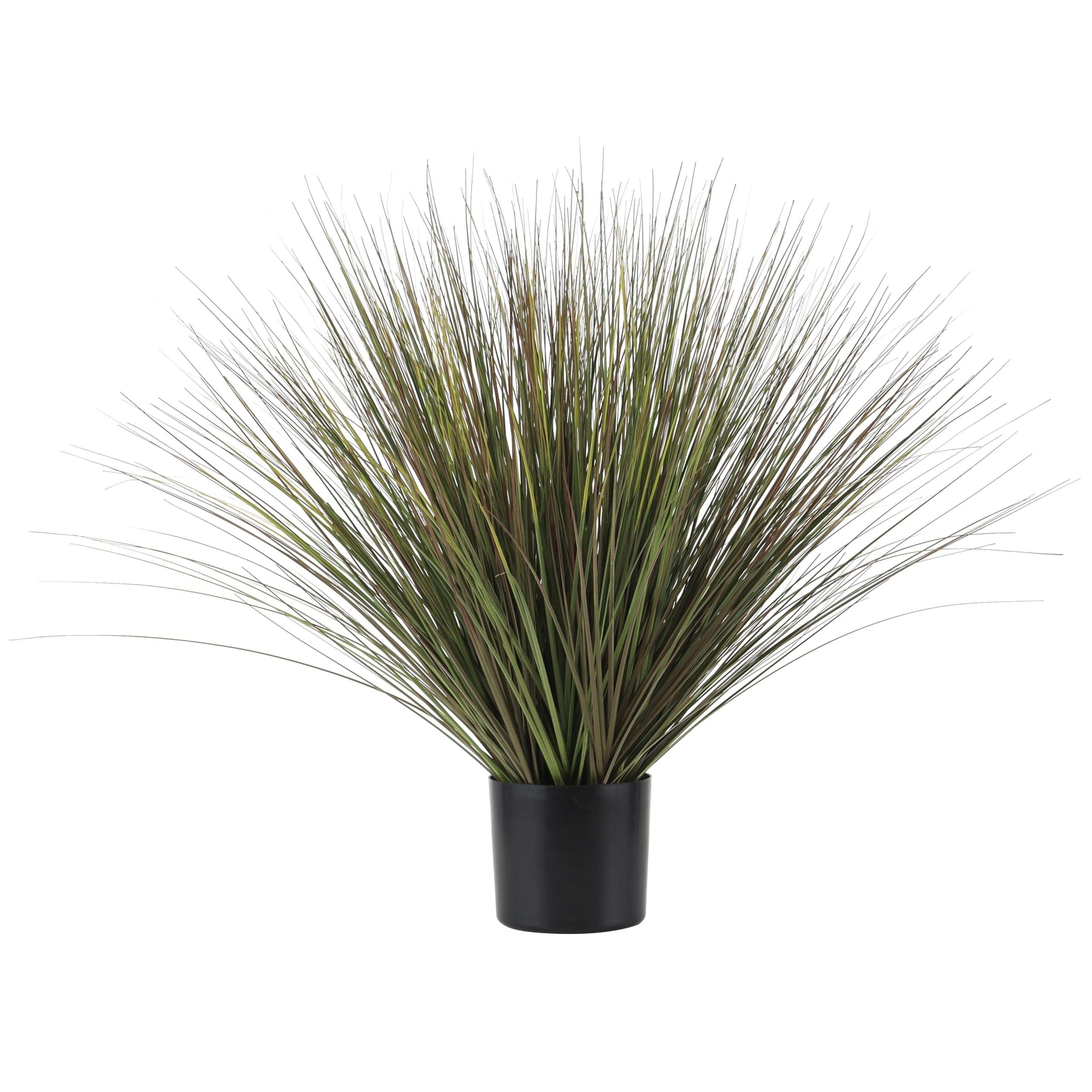 Deco 79 Faux Foliage Onion Grass Artificial Plant with Black Plastic Pot, 45" x 45" x 36", Green 1