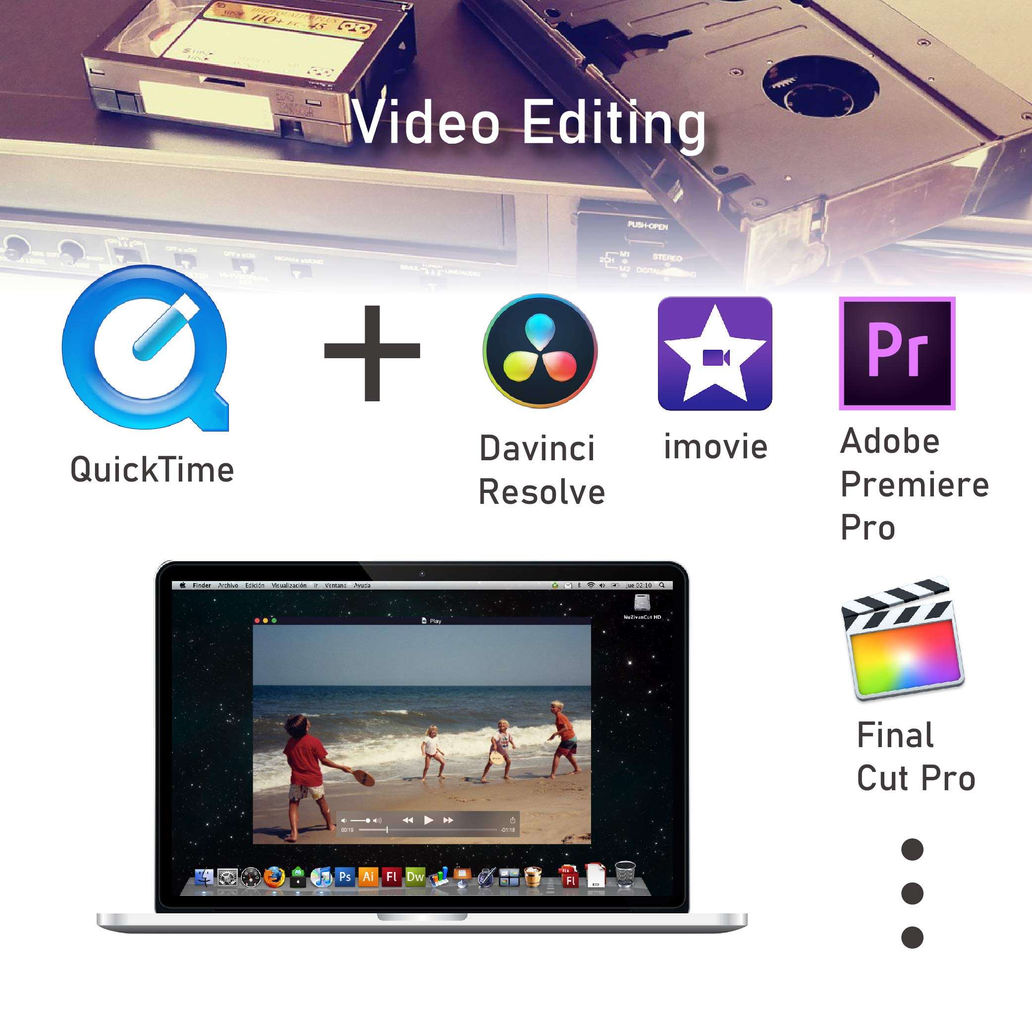 Narvitech N100C, External Capture Card. 3-in-1 USB 2.0 Composite/S-Video Analog Video Capture. Support VHS, DVD, Camcorder, TV, and older gaming consoles capture up to 720p. PowerDirector 15 included. 2