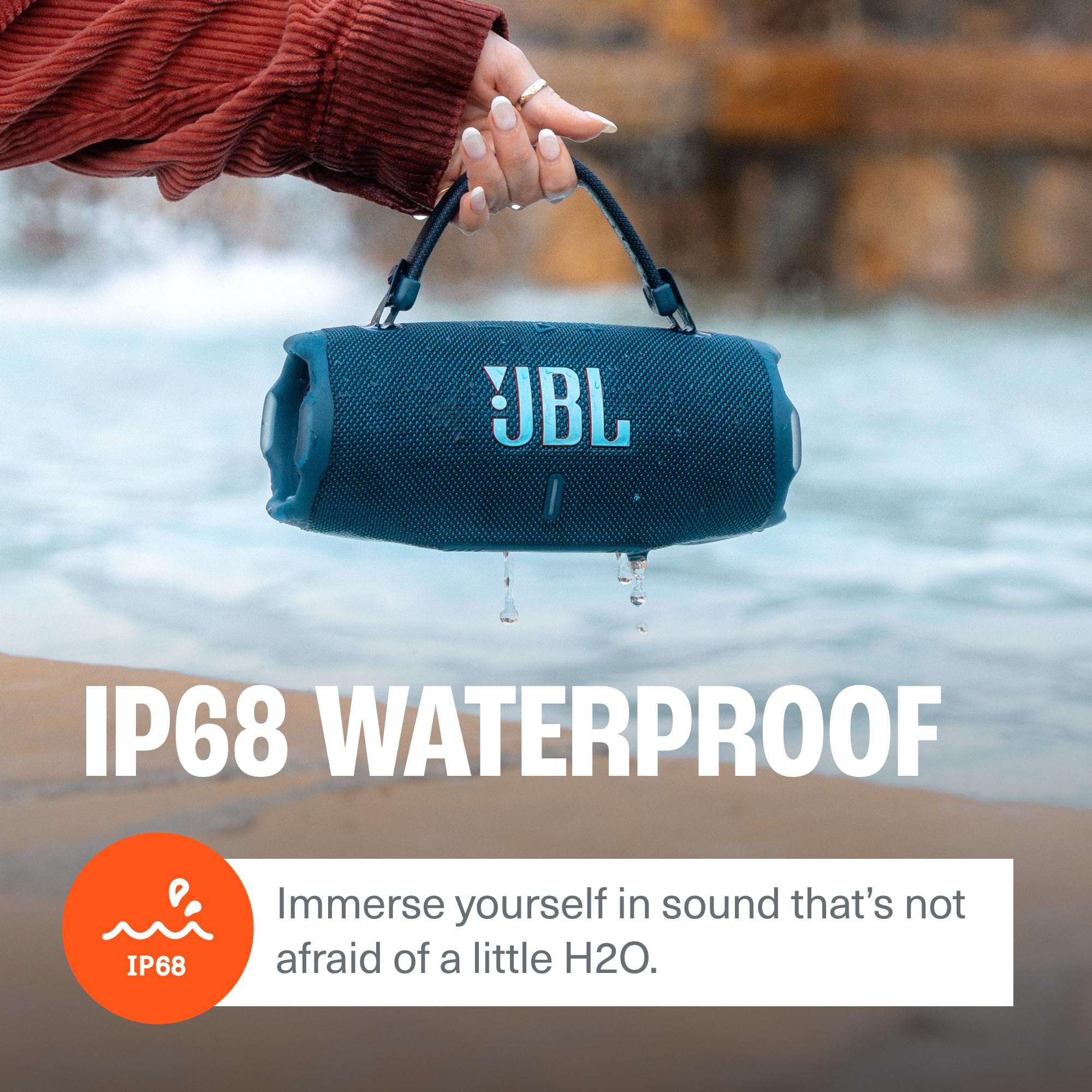 JBL Charge 6 (Blue) + Bundle with divvi! Protective Hardshell Case (Black) 6