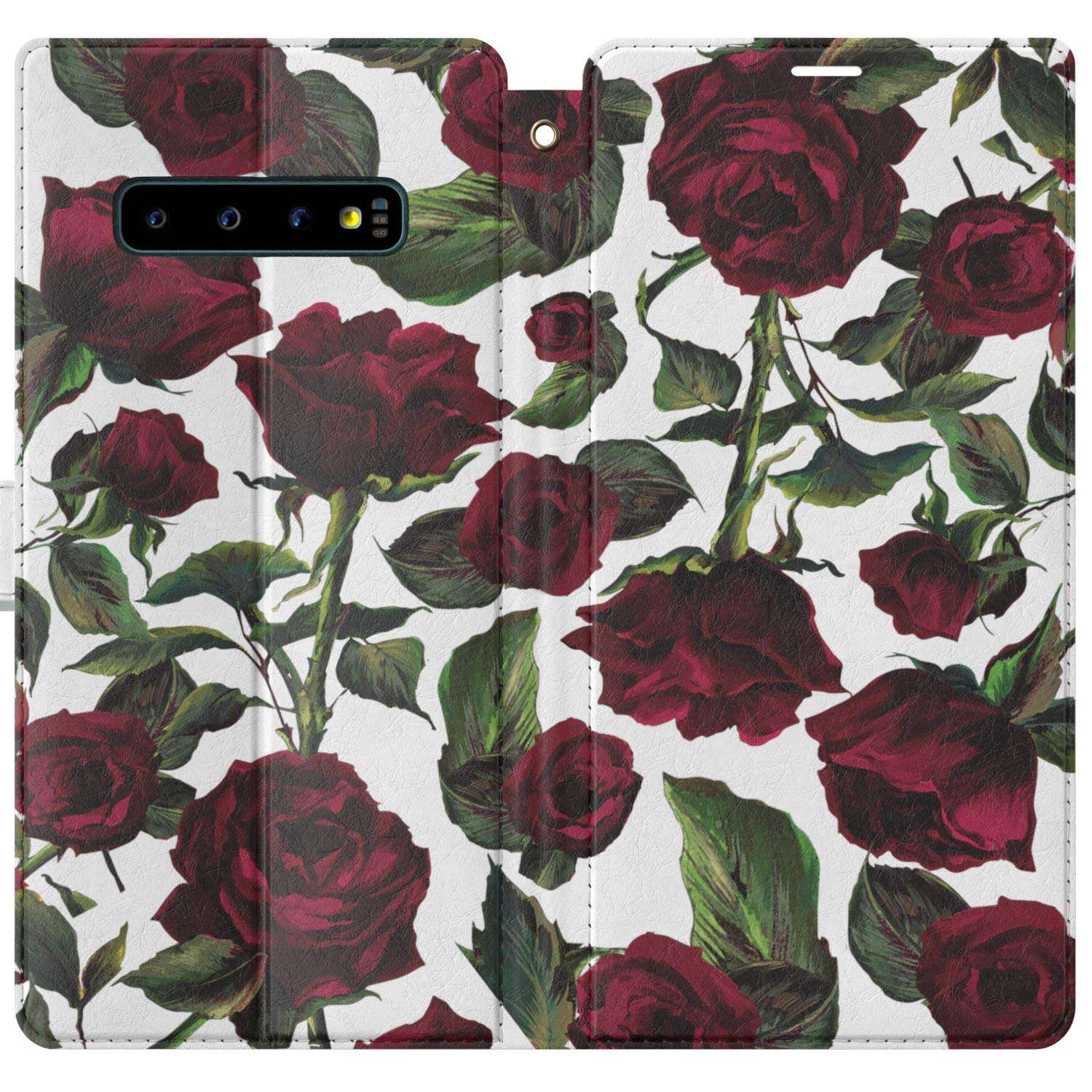 Mertak Wallet Case Compatible with Samsung Galaxy Note 20 Ultra S21 Plus S20 A70 S10 Floral Flowers Flip Magnetic PU Leather Lightweight Red Roses Valentine Protective Folio Romantic Bouquet Cover 3