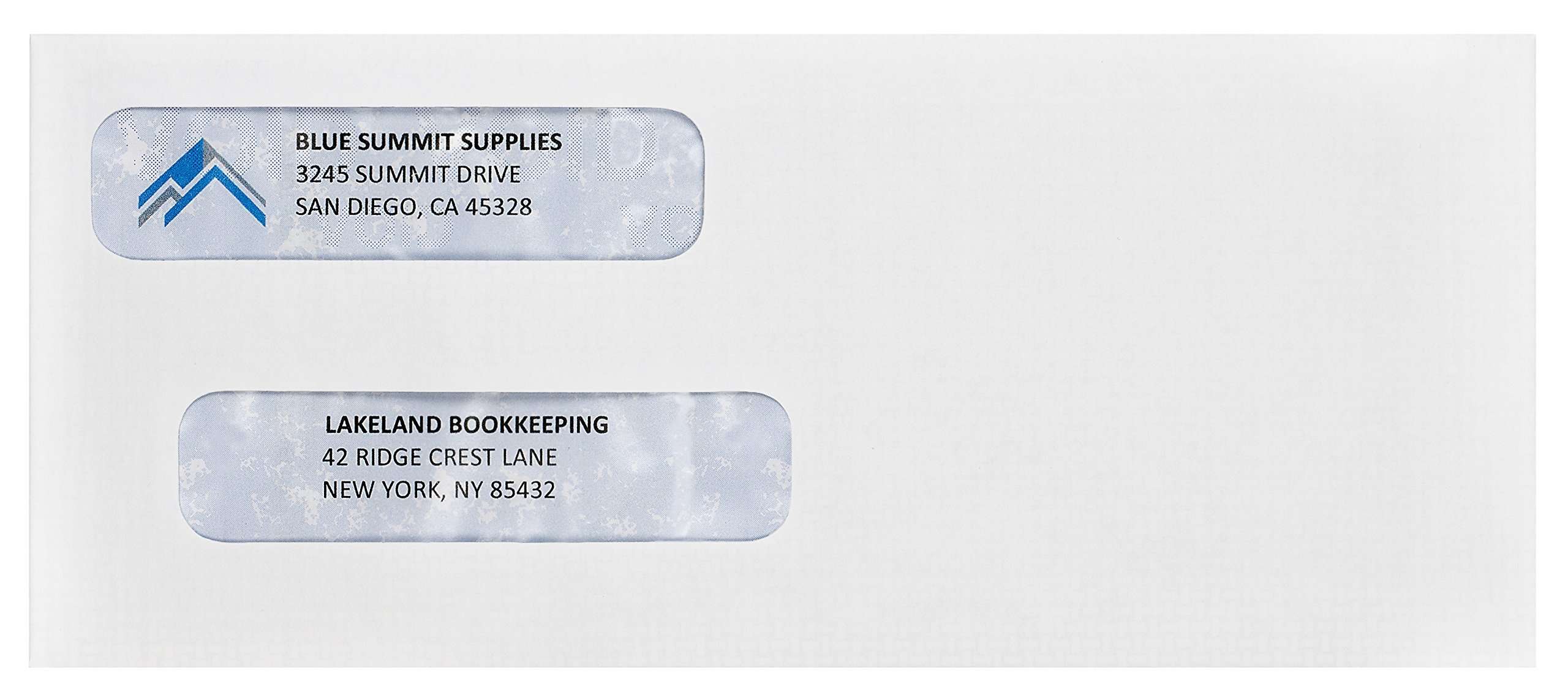 500#8 Self Seal Double Window Security Envelopes Designed for QuickBooks Checks - Computer Printed Checks - 3 5/8 X 8 11/16 (Not for Invoices) 3