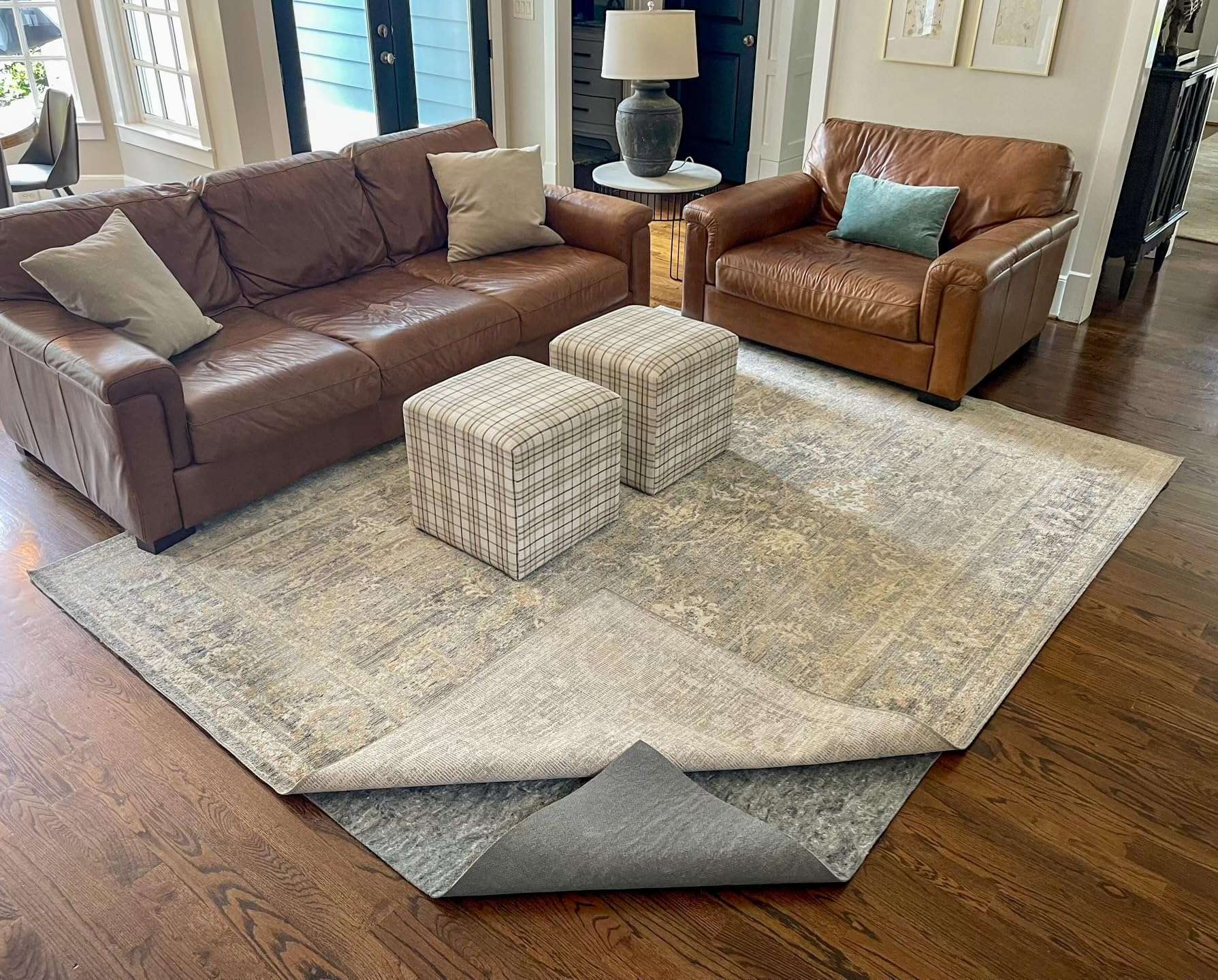 Comfort Cush Rug Pad - 4' x 6' Dual Surface 1/4" Thick Felt & Rubber, Pet and Life Friendly, Non-Slip, Safe for All Floors 1