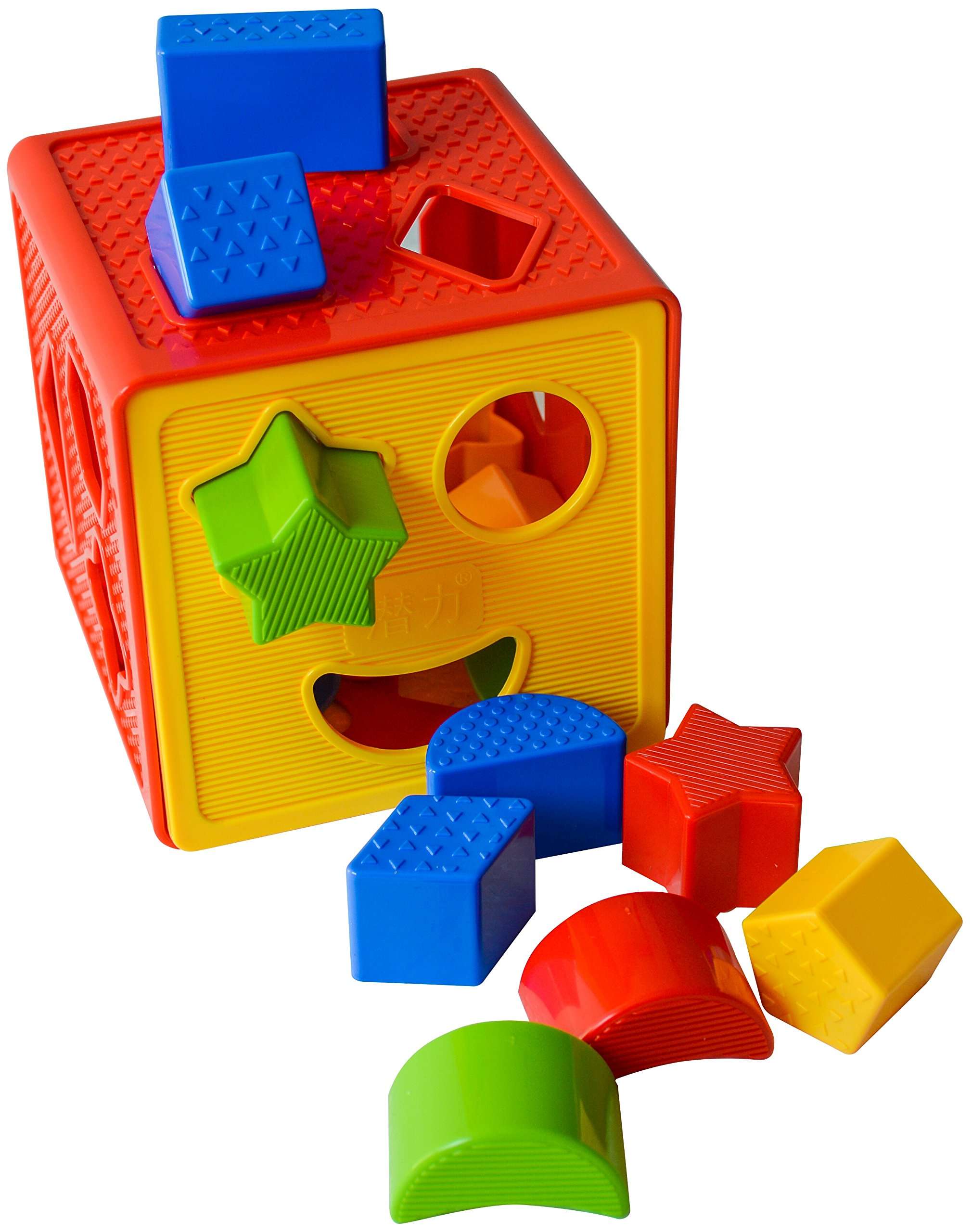 Play22 Baby Blocks Shape Sorter Toy - Childrens Blocks Includes 18 Shapes - Learning Color Recognition - Colorful Sorter Cube Box - My First Baby Toys - Toys Gift for Boys & Girls 4