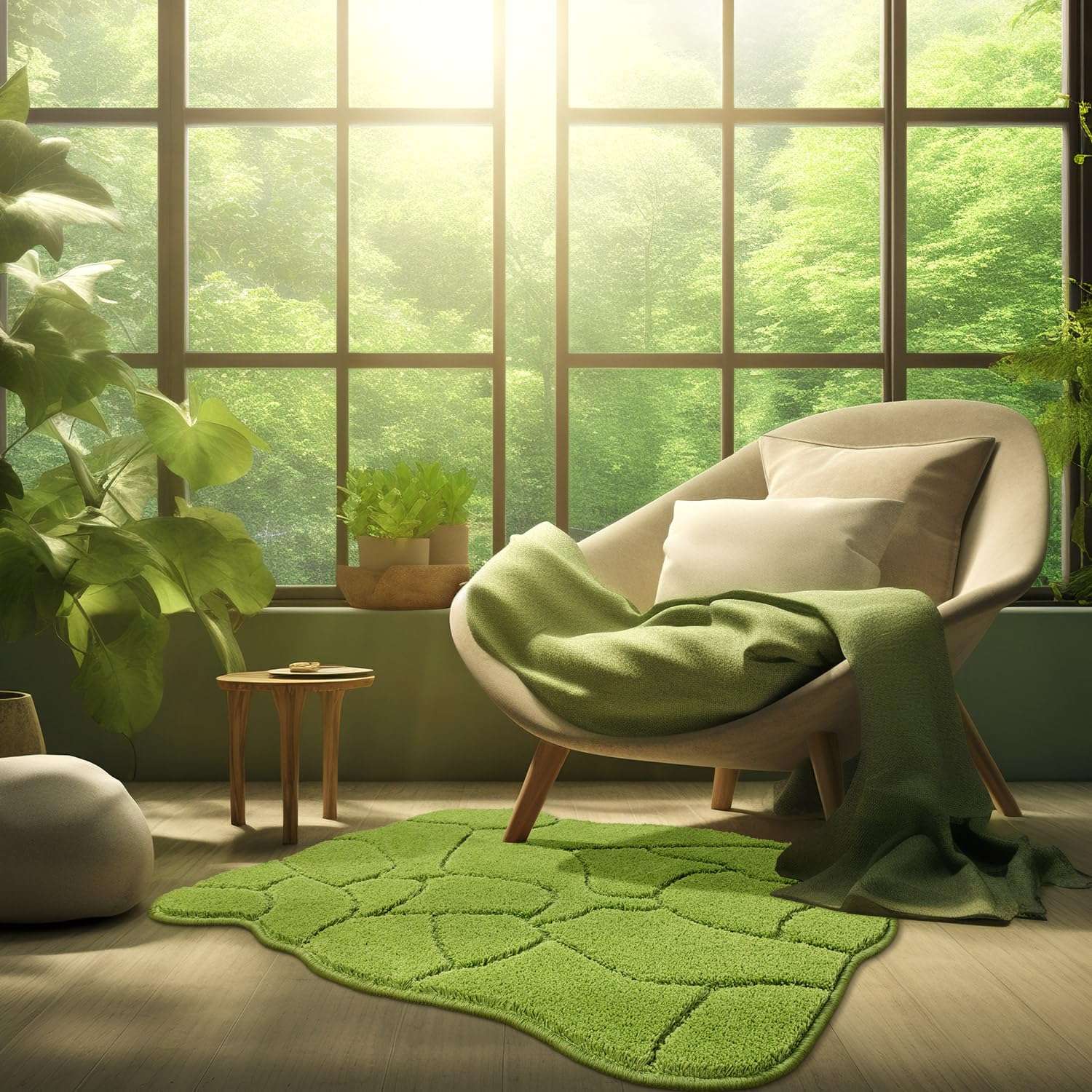 BSICPRO Dog Door Mat for Muddy Paws, 2x3 Highly Soft Absorbent Microfiber Dog Mat and Pet Rug, Non Slip Area Rugs for Living Bedroom Kid Room Machine Washable (Apple Green) 6