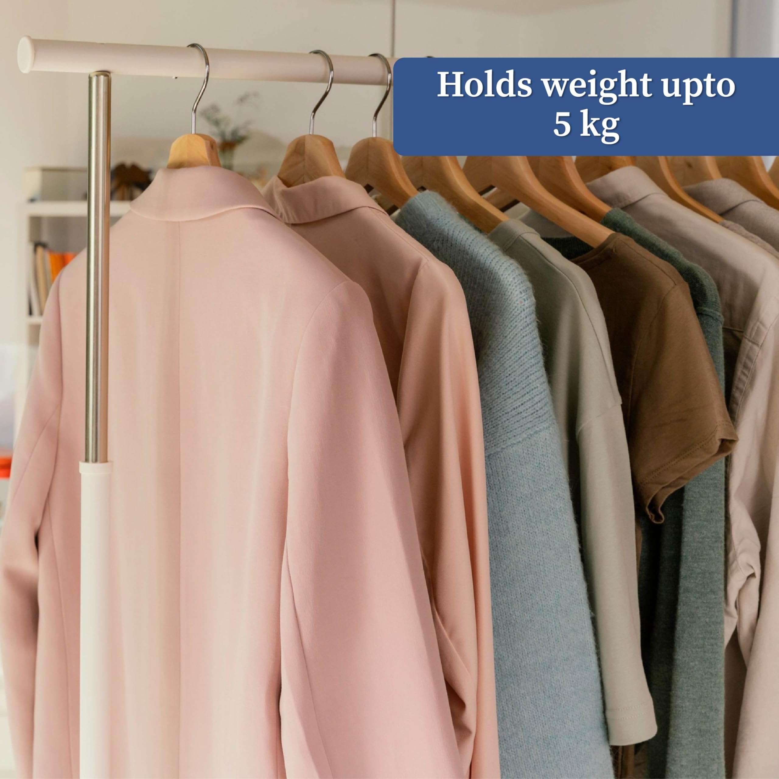 Homestrap Premium Round Bar Wooden Hanger (Pack of 20)| Durable Wooden Garment Hangers with Cut Notches & 360 Degree Swivel Chrome Hook for Hanging Heavy Clothes 6