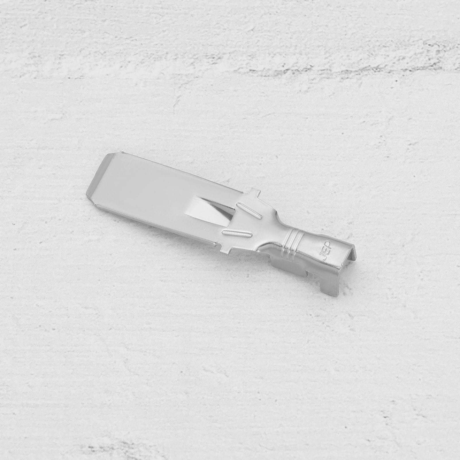 OTOTEC 20Pcs 9.5mm Wire Connectors Brass Flat Plugs Wire Crimping Terminals Cross Sectional Area 4mm² Suitable for Automotive Parts Home Appliances Silver 6