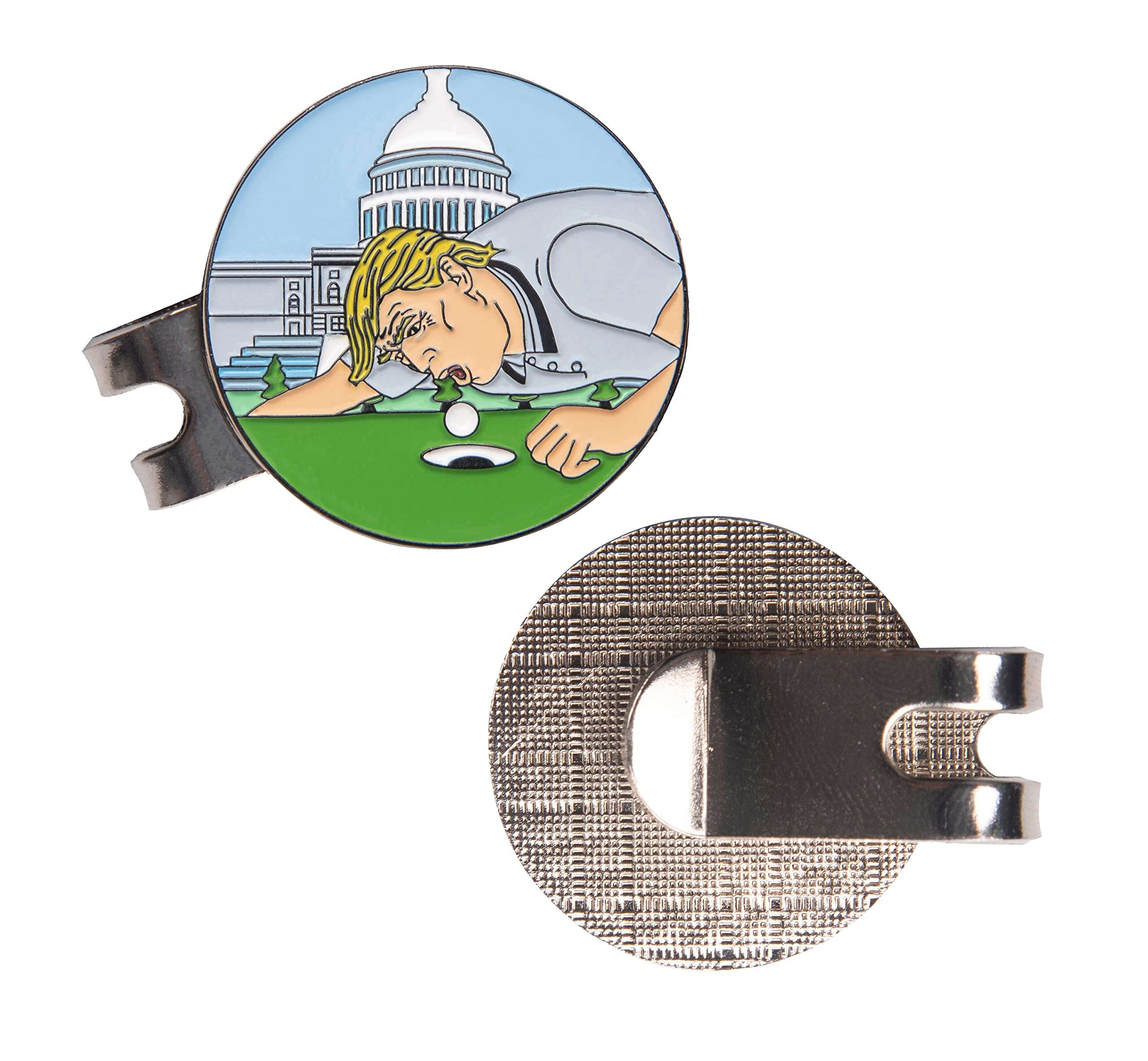 Funny Golf Ball Markers with Hat Clips, Enamel Magnetic Golf Ball Marker Gifts for Golfer, Cap Clip Golf Accessories for Men Women (Happy) 3