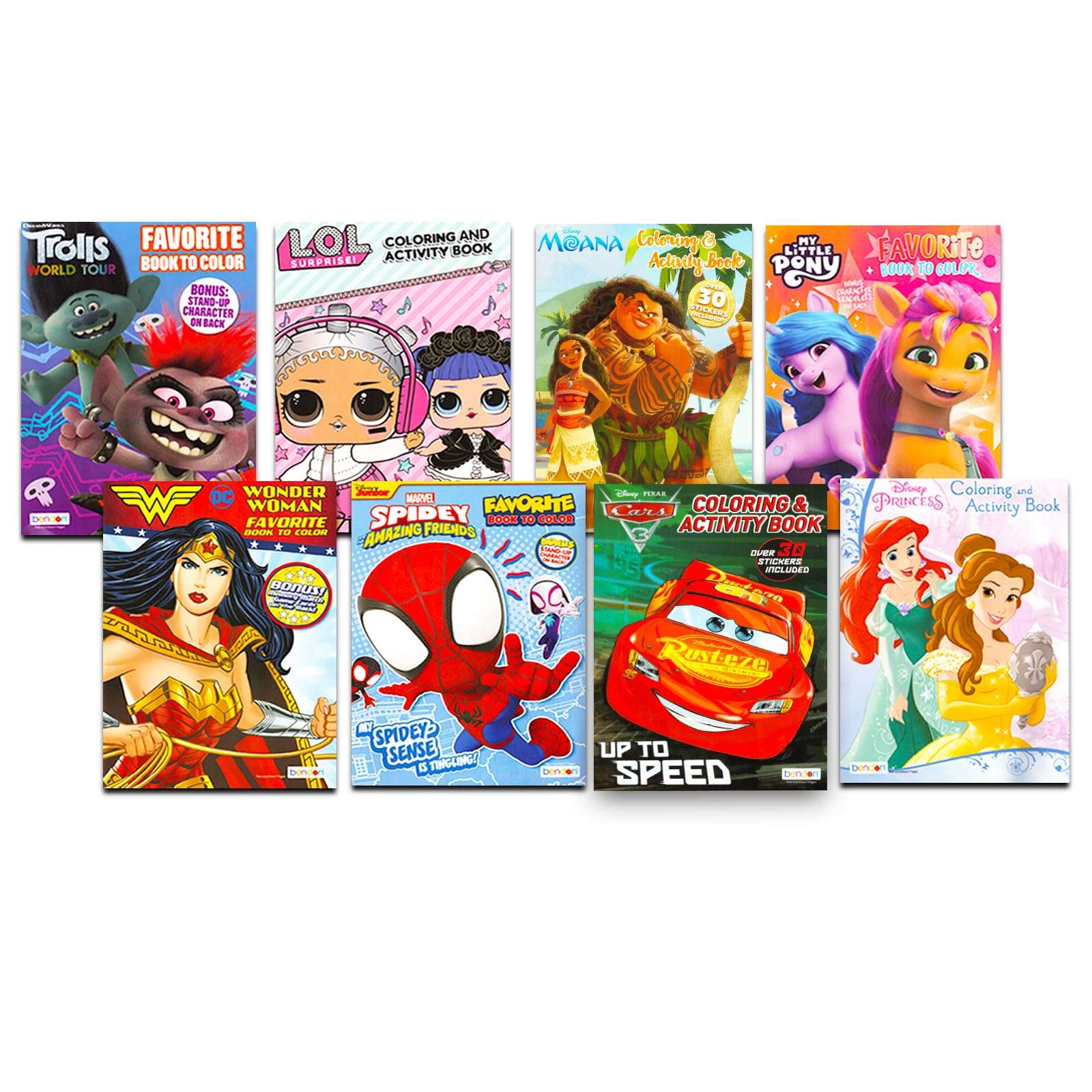 24 Bulk Coloring Books for Toddlers Ages 2-4 - Assorted 24 Licensed Coloring Activity Books for Boys, Girls | Bundle Includes Full-Size Books, Crayons, Stickers, Games, Puzzles, More (No Duplicates) 5