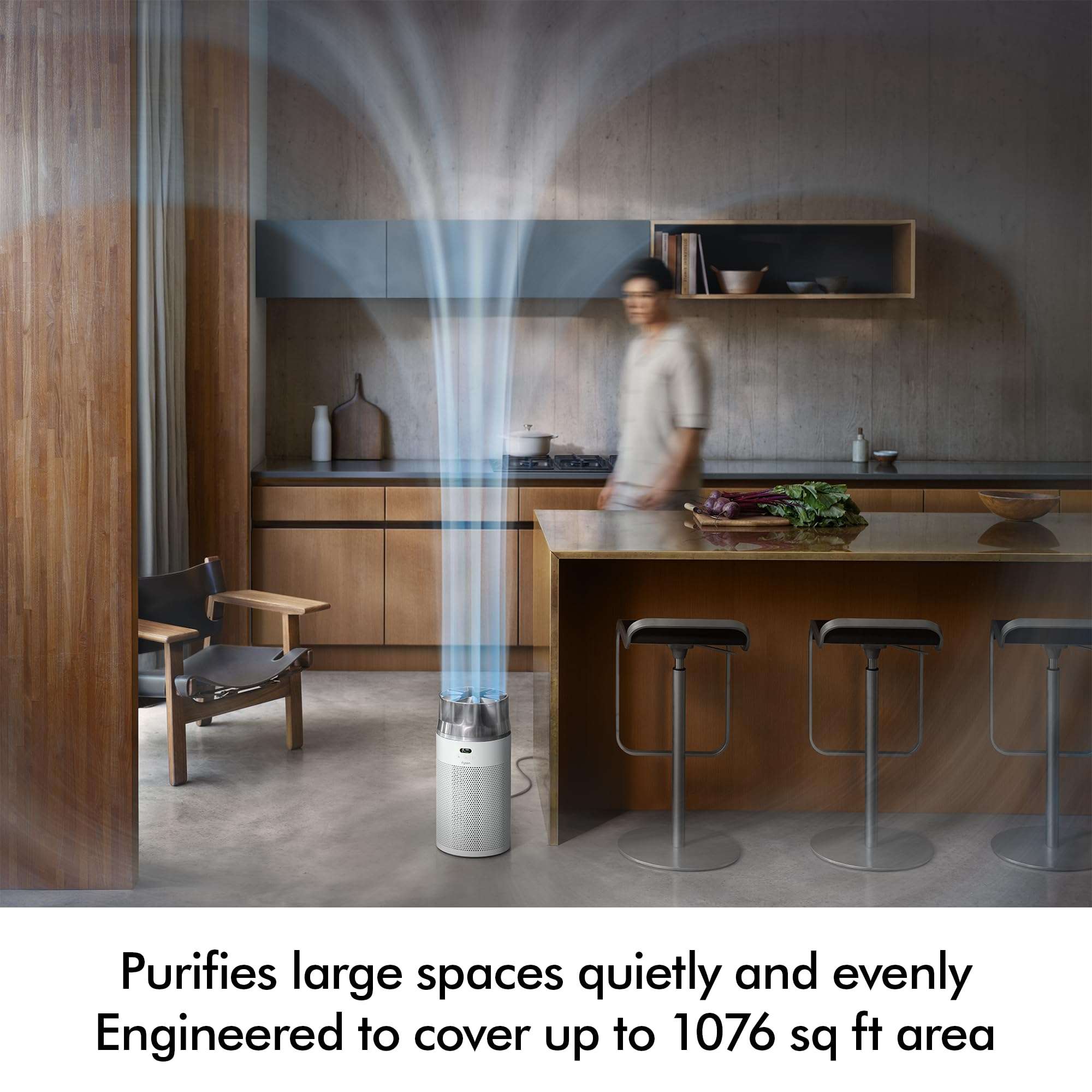 Dyson Hushjet Purifier Compact-HJ10 | Removes 99.97% of pollutants as small as PM 0.3 | Upto 5 Yr Electrostatic filter life | Max coverage upto 1076 sq.ft. | 2 Yr Warranty (White/Silver) 5