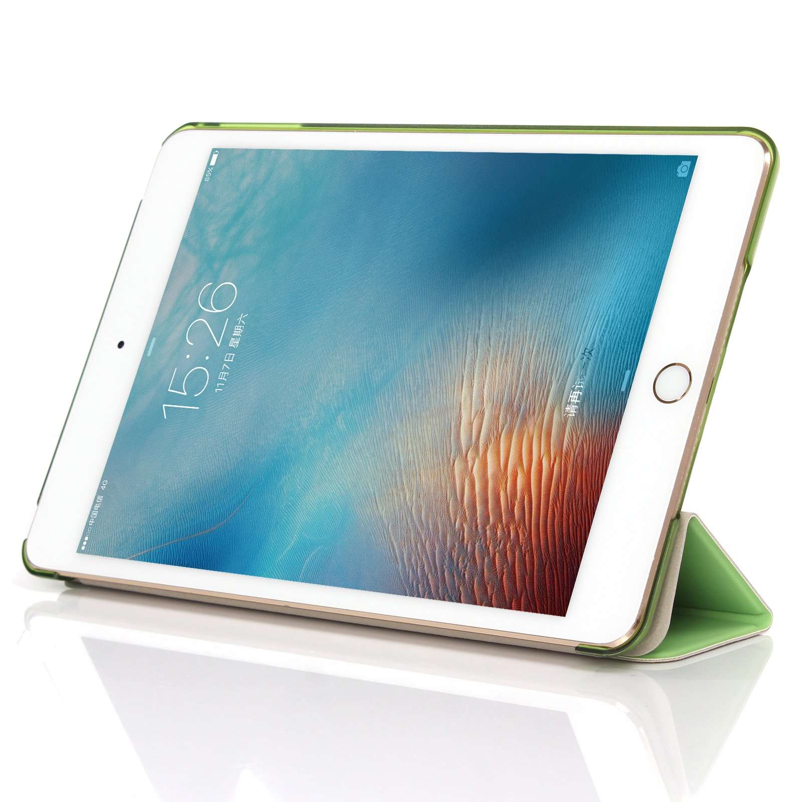 Tobo Mini 4 Case,Smart Cover Folded Ultra Thin Luxury Leather Protective Case for IPad Mini 4 (Green) TD-103CC 4