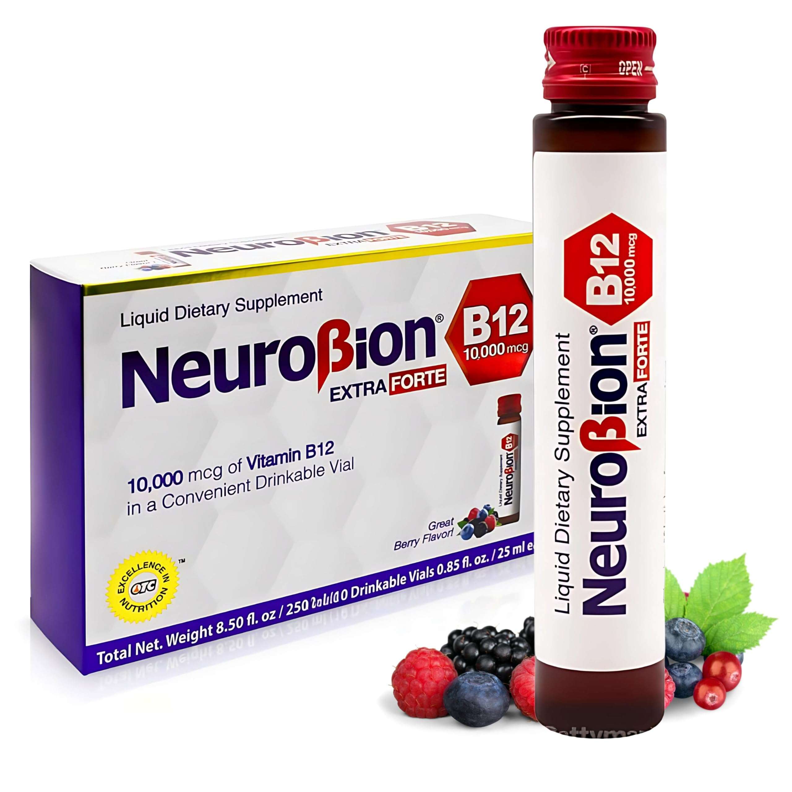 Neurobion Extra Forte B12 10,000 mcg Vials, Liquid - Extreme Powerful- 10 Vials per Box 1