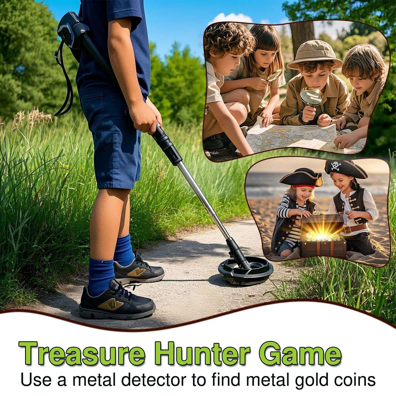 Pirate Coins Metal Gold Coins for Kids - 21 Pieces - St Patrick St Patty Day Leprechaun Fantasy Board Game Toy Doubloons Loot Tokens Monedas De Oro Pirate Props Chest Poker Set Bulk Money Medallion 4