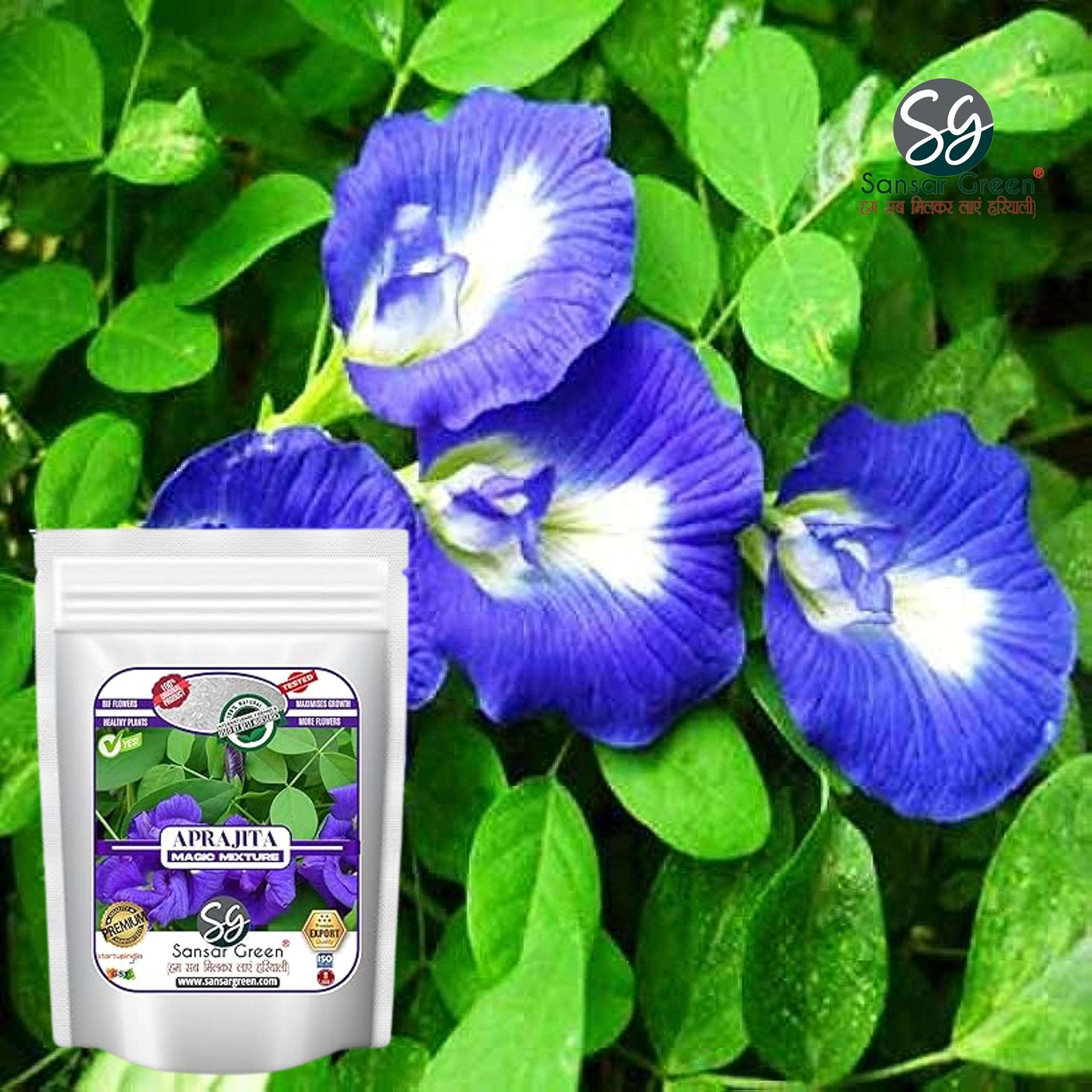 Sansar Green ® Aprajita Magic Mixture, Essential Super Powerful Organic Fertilizer for Aprajita Plants with ++ Growth Booster and Active Micro Organism (5kg) 6