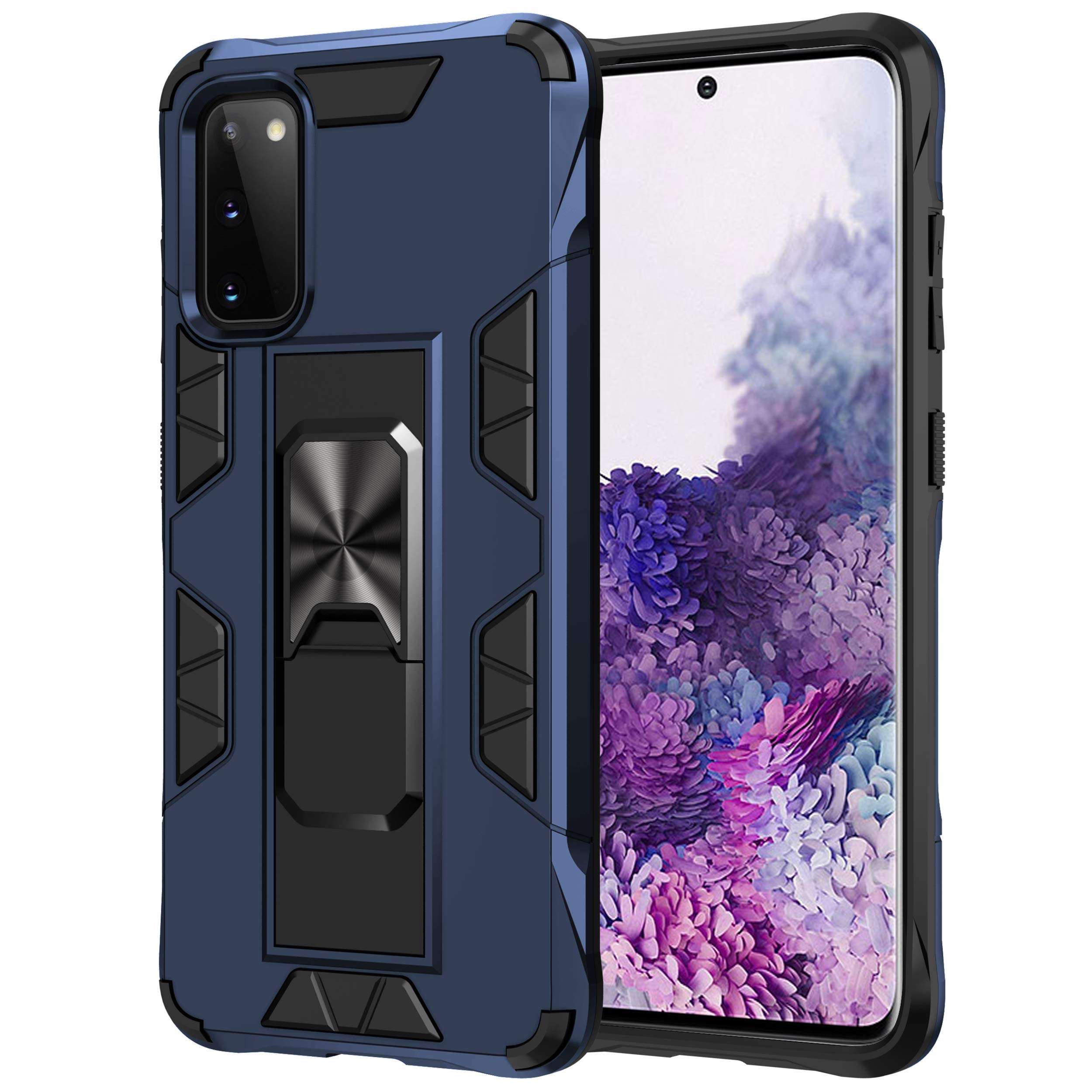 AFARER for Samsung Galaxy A71 5G case, Military Grade 12ft Drop Tested Magnetic Protective Case,Impact Resistant Military Armor Dual Layer Cover with Kickstand Blue 1
