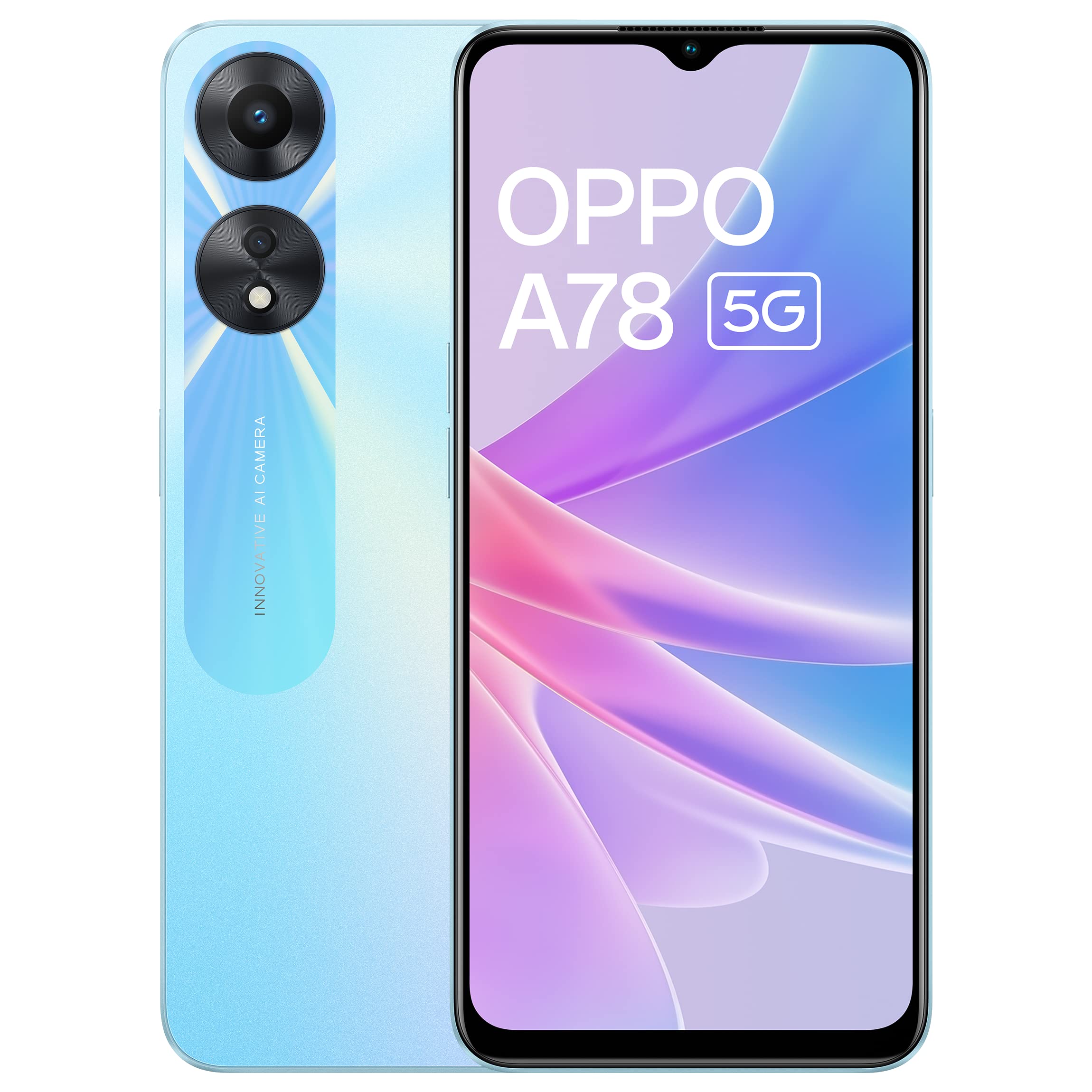 Oppo A78 5G (Glowing Blue, 8GB RAM, 128 Storage) Without Offers
