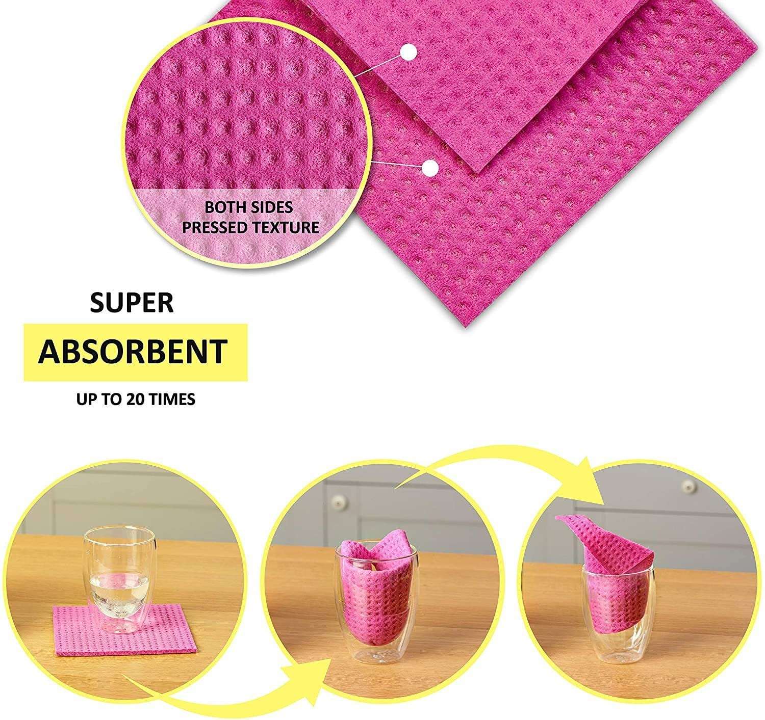 Super Absorbent Dish Rag Cleaning Sponge Wipe 3