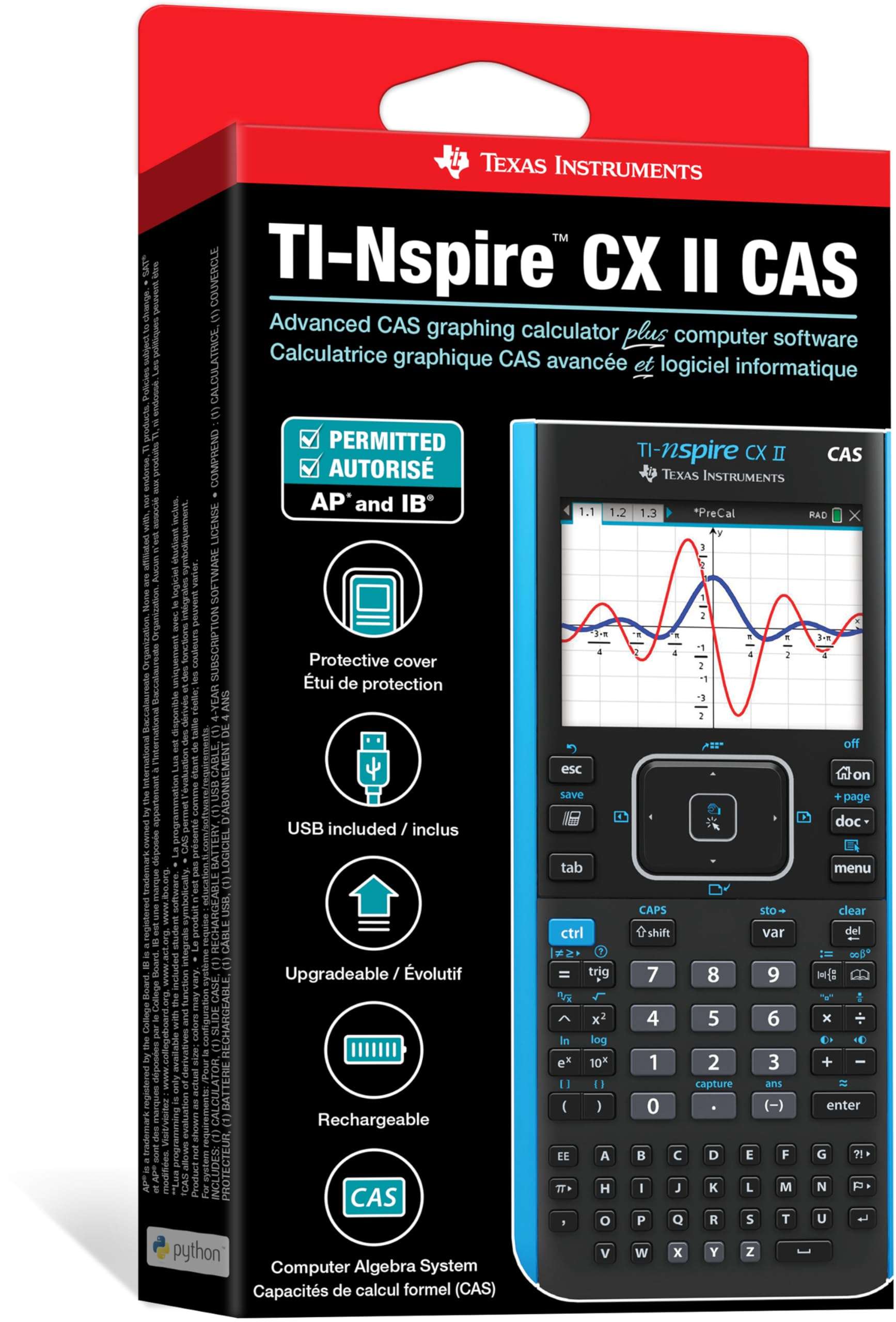 Texas Instruments TI-Nspire CX II CAS Color Graphing Calculator with Student Software (PC/Mac) 5