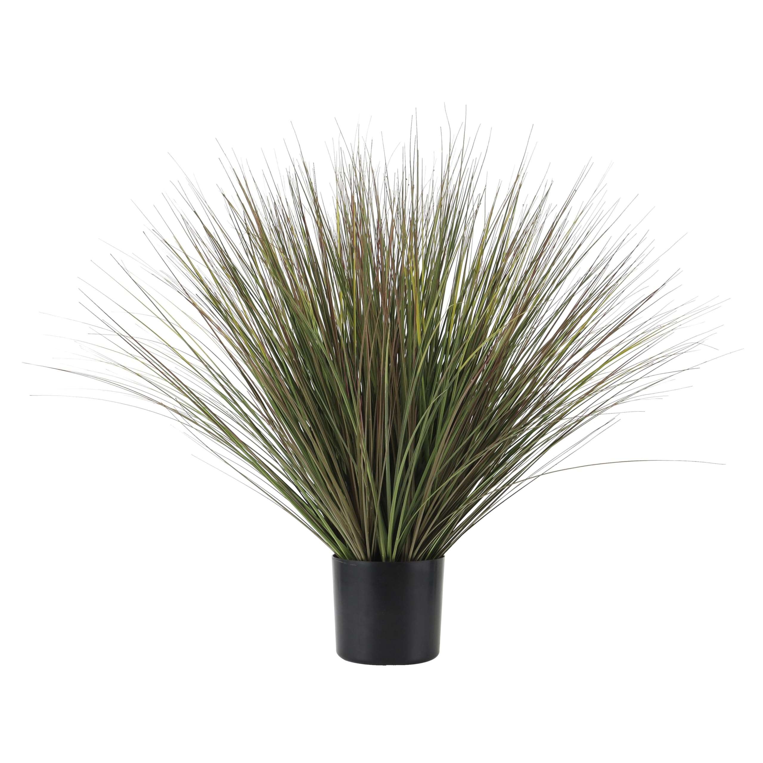 Deco 79 Faux Foliage Onion Grass Artificial Plant with Black Plastic Pot, 45" x 45" x 36", Green 4