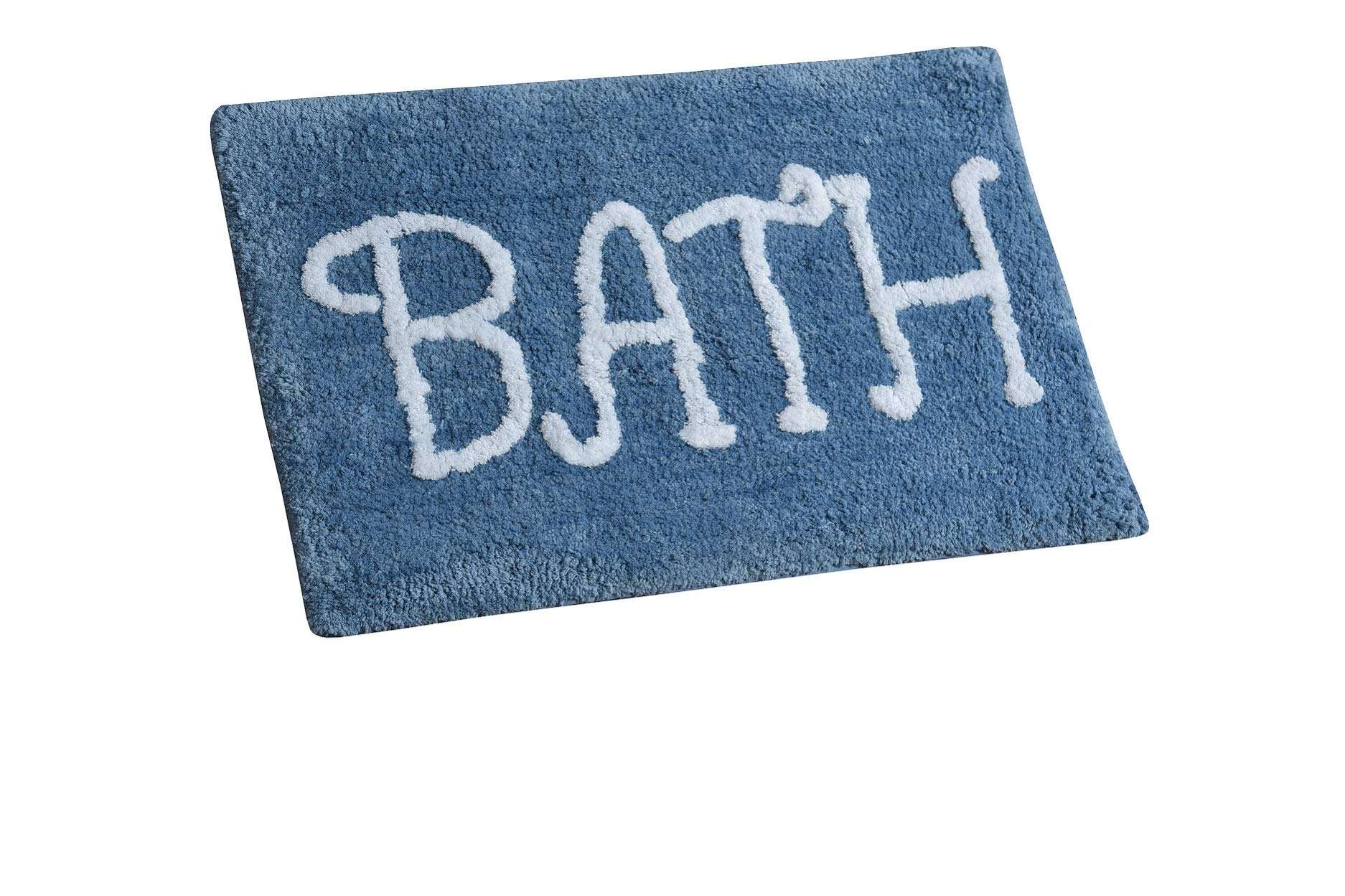 AEROHAVEN Modern Anti Slip Bathmat (Aqua, Microfiber, 50 cm x 80 cm) 3