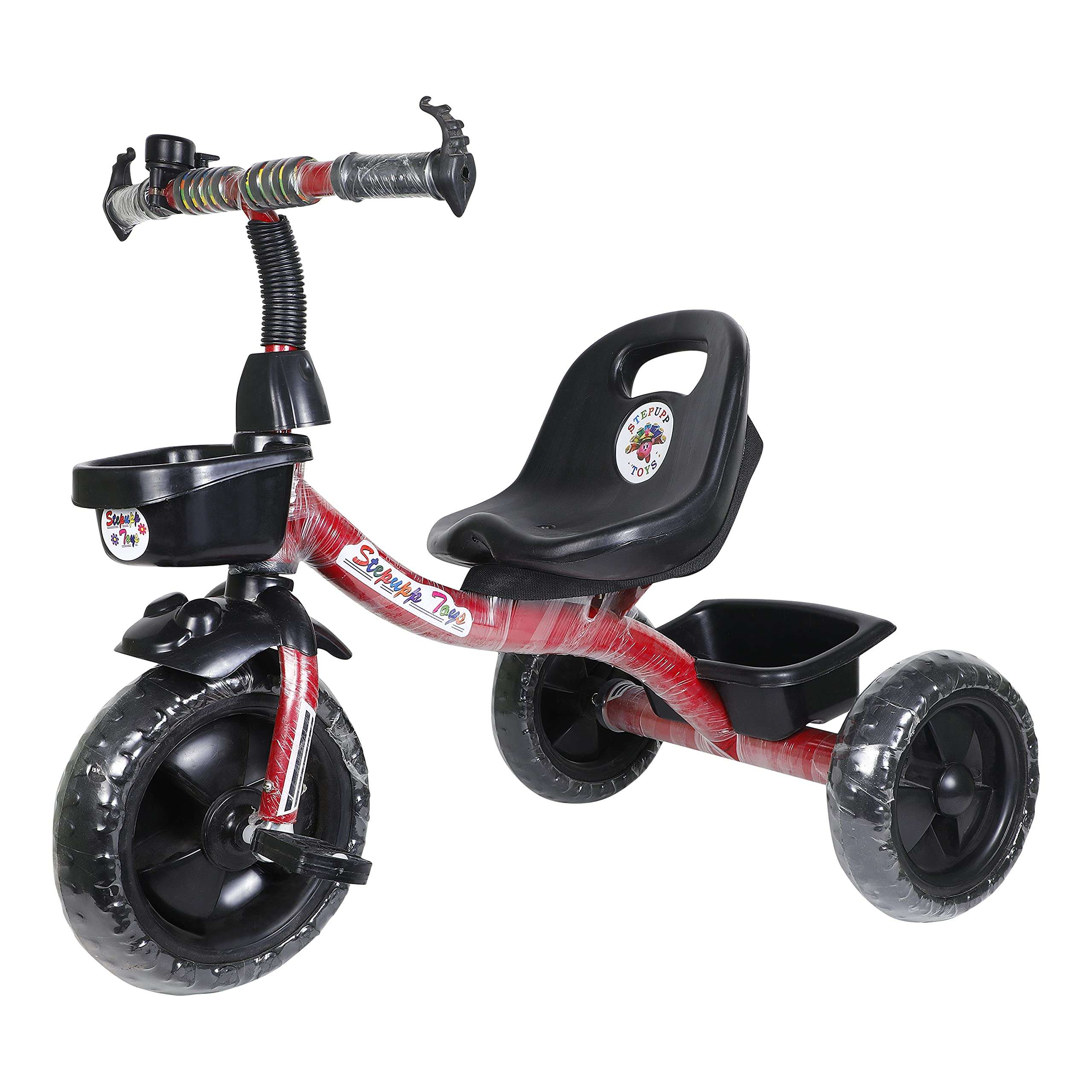 stepupp Tricycle for Kids Golden Colour with Bottle Baby Tricycle for Baby boy or Baby Girl Kids trikes or Toddler Tricycle for 1,2,3,4,5 Year Kids (red) 1