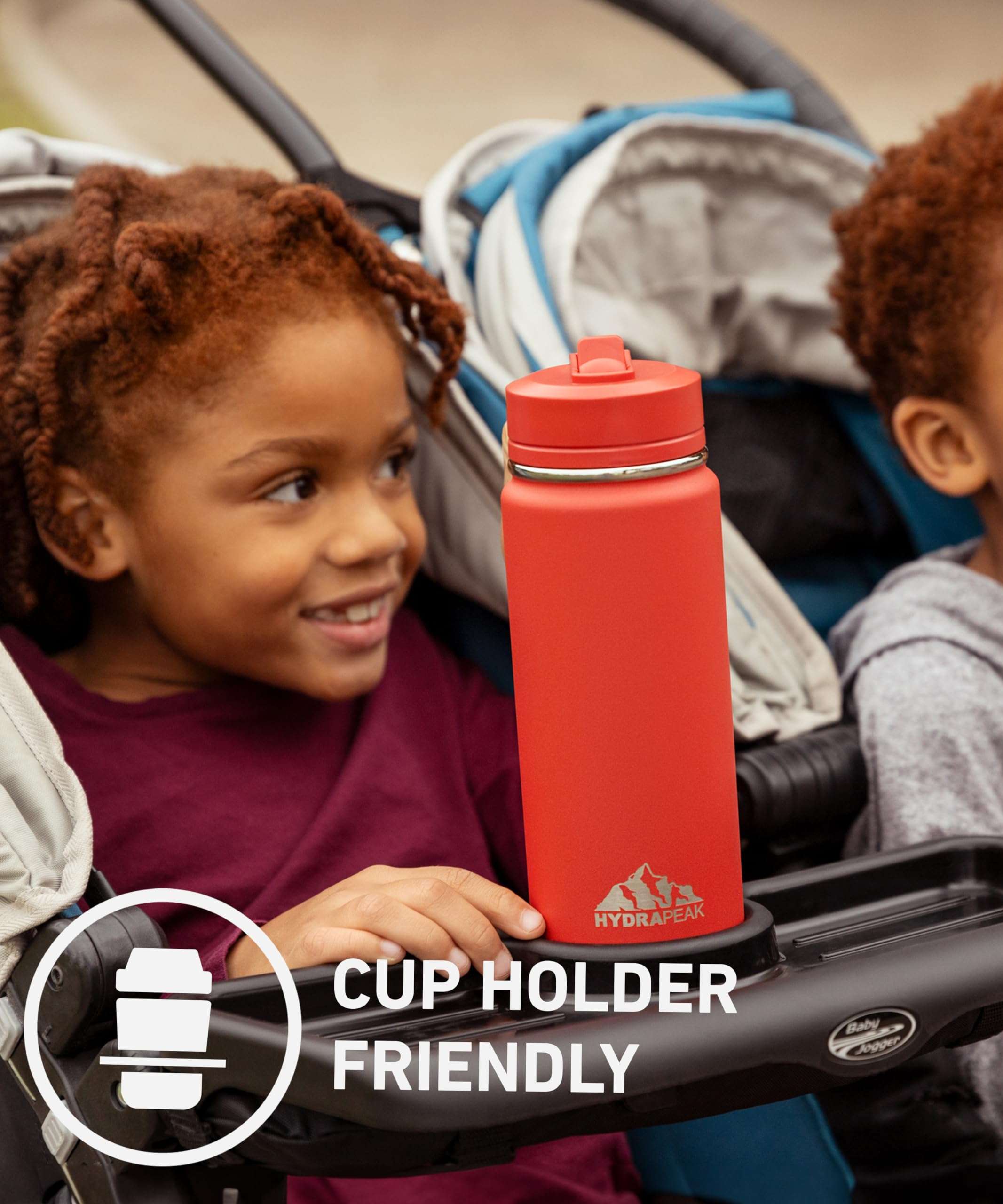 Hydrapeak Mini 20oz Water Bottle with Straw Lid, Stainless Steel Double Wall Insulated Water Bottle | Leak-Proof and Spill-Proof Water Bottle, Cold for 24 Hours (Navy) 4