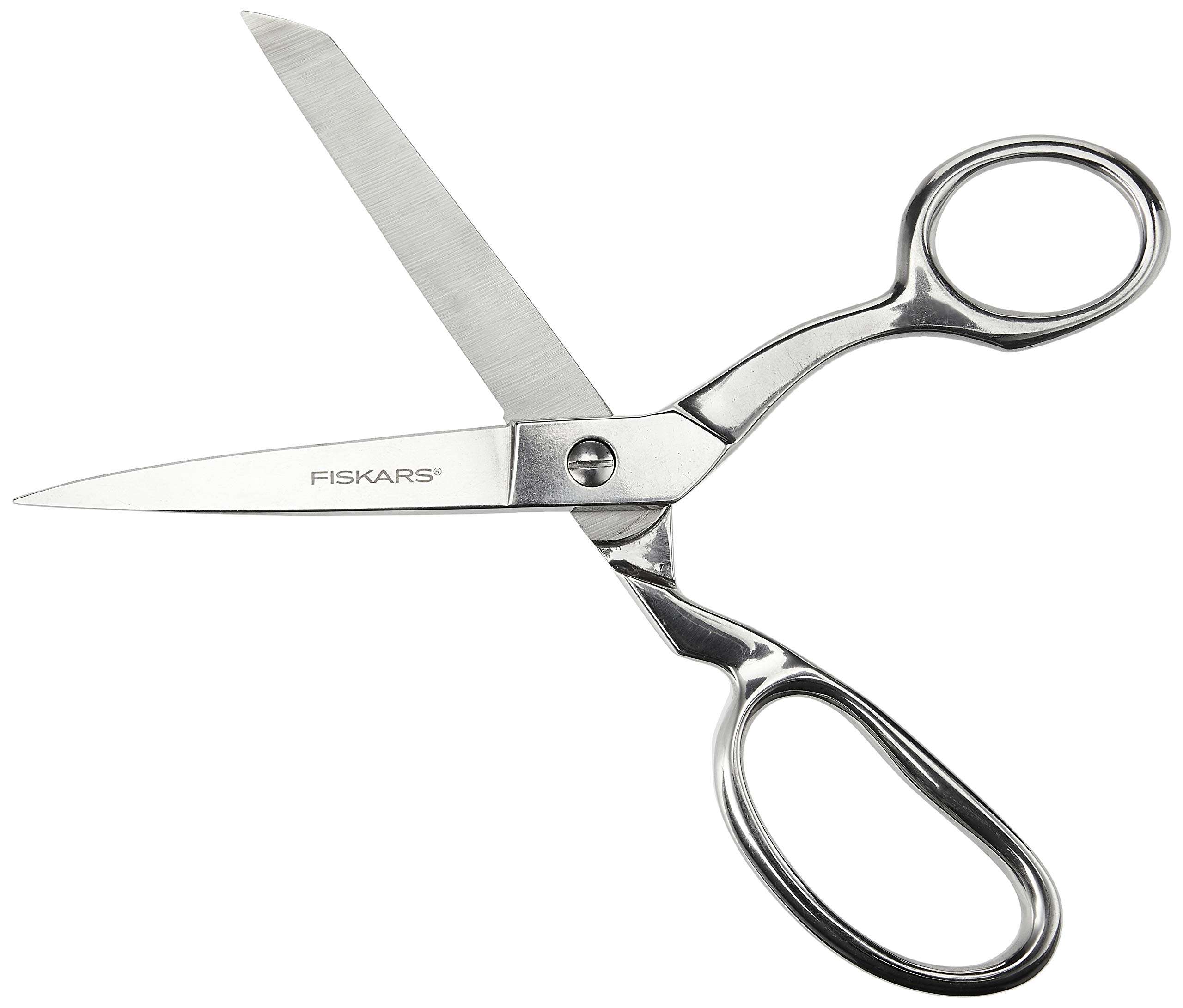 Fiskars Forged Scissors - 8" Stainless Steel - Paper and Fabric Scissors for Office, Arts, and Crafts - Silver 1
