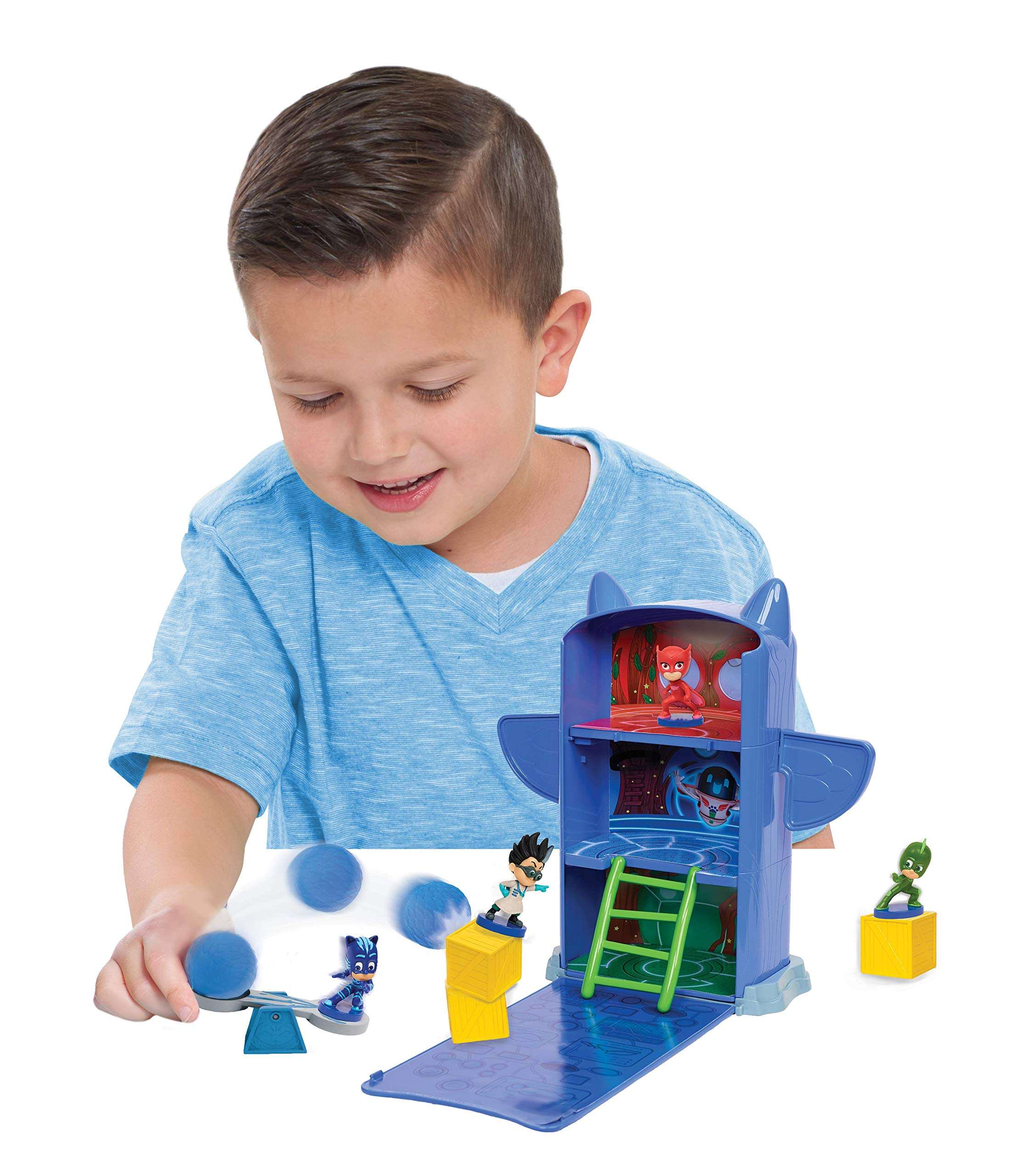 PJ Masks Fold N Go Headquarters for Boys 3+ and Above 4