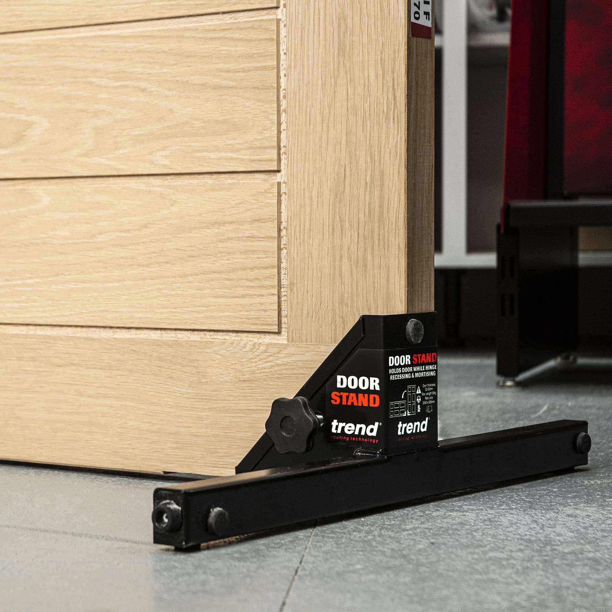 Trend Door Stand Carpentry Tool for Hinge and Door Installation, 1 17/64 - 2 11/64 Inch, D/STAND/A 2