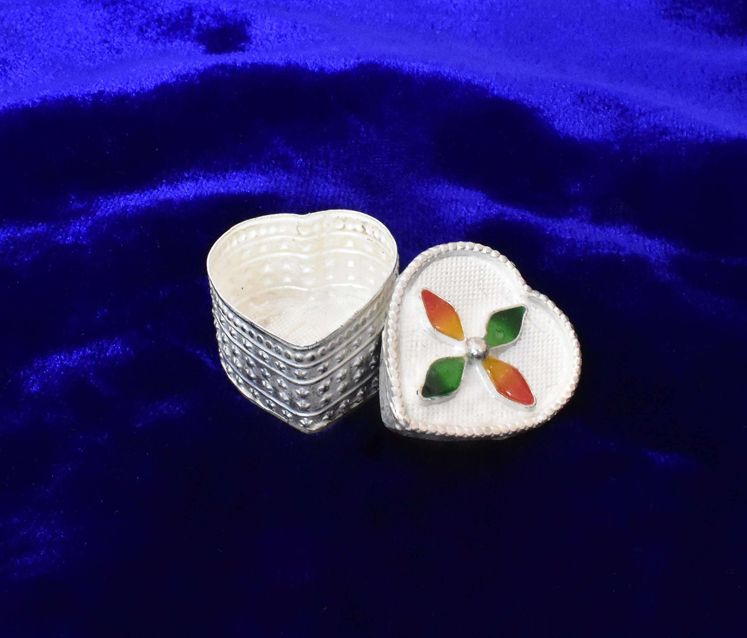 KMJ Pure Silver sindoor Box/dani for Women, kumkum/haldi Box, Pooja Items for Home (wt. 14.5 Grams) 4