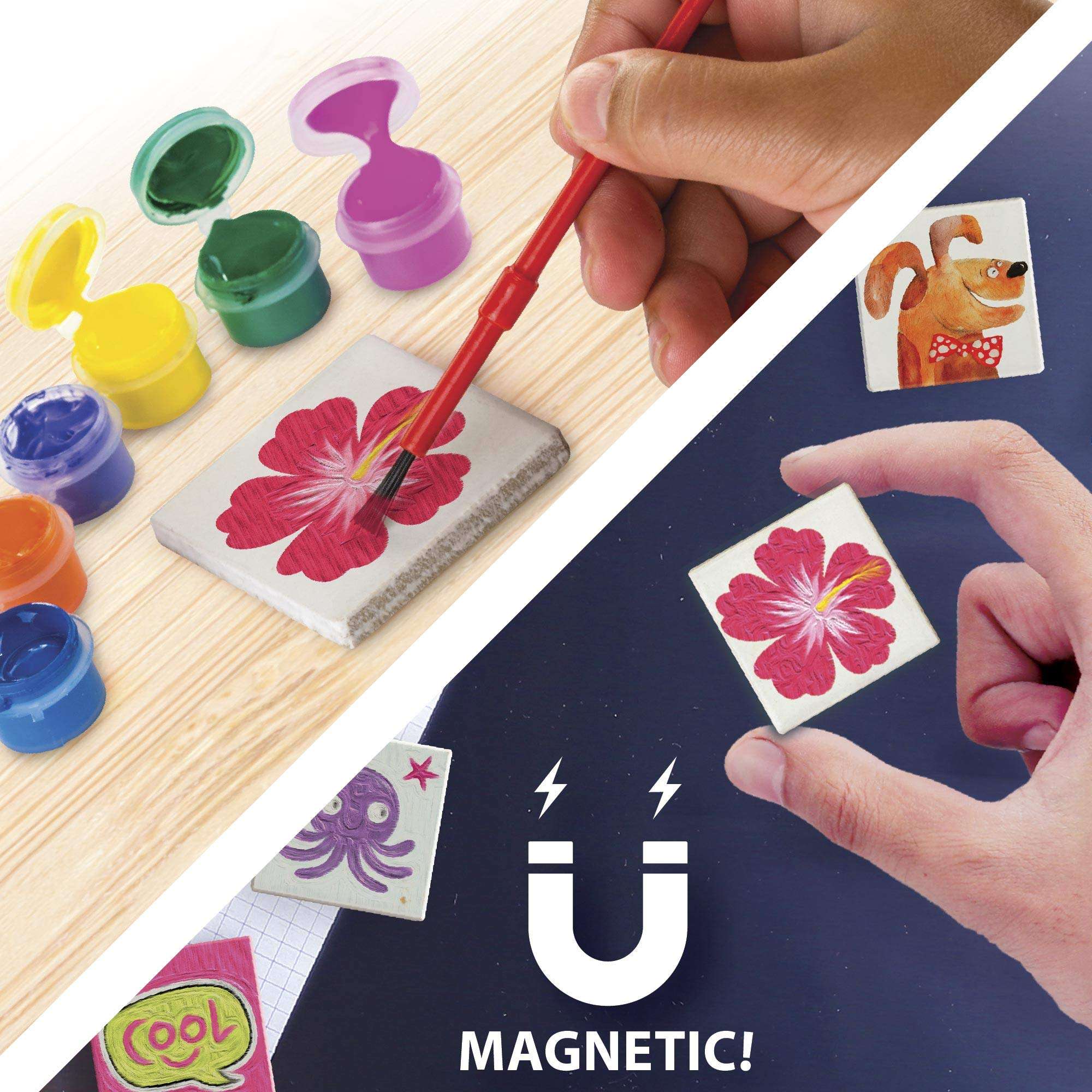 Creative Kids Magnetic Mini Tile Art - Make Your Own 10 Fridge Magnets 6