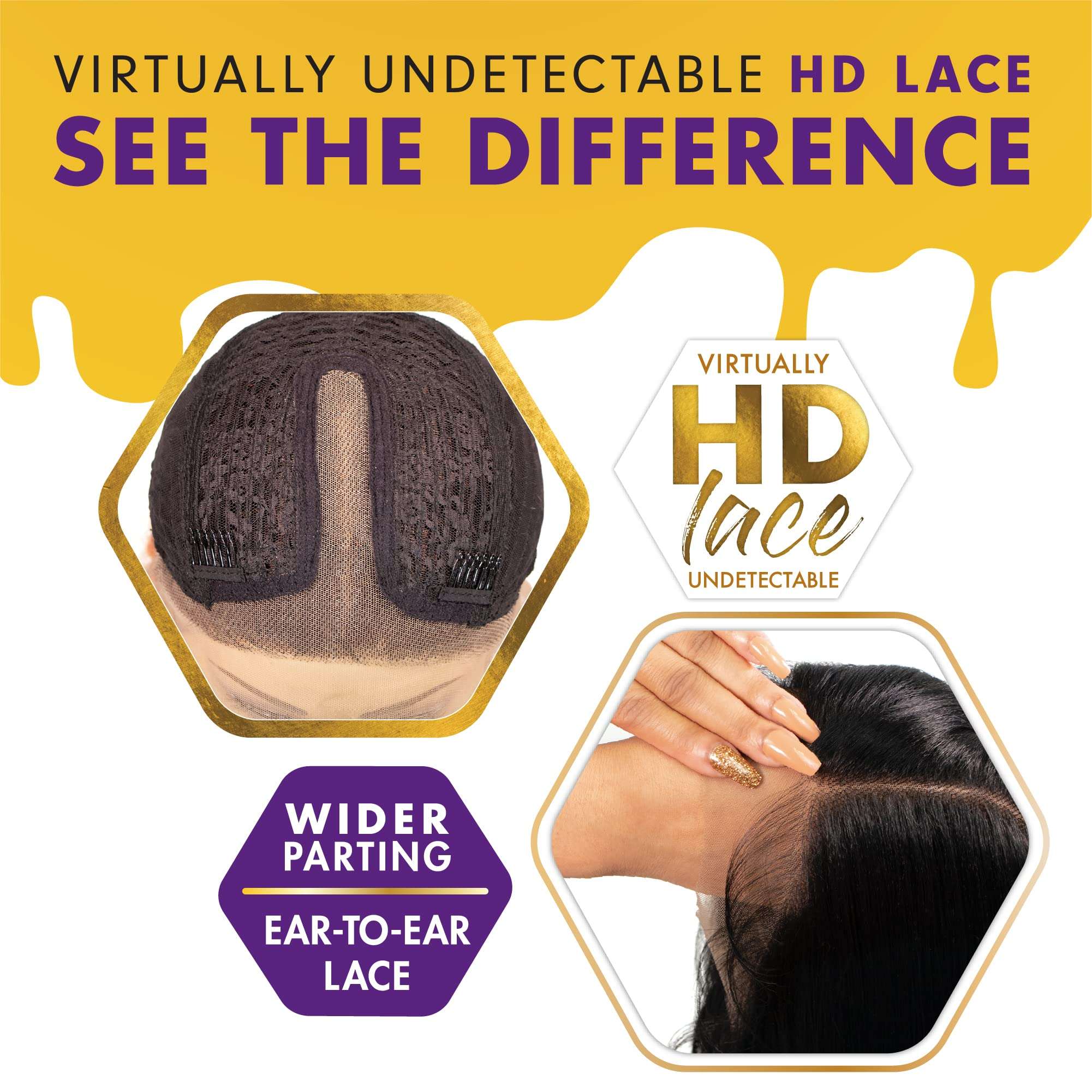 Sensationnel Butta Lace Wigs - Unit 30 Extra Wide 5 Inch Deep Parting Synthetic Preplucked Hairline Glueless Lacefront (FLAMBOYAGECHOCOLATE) 6