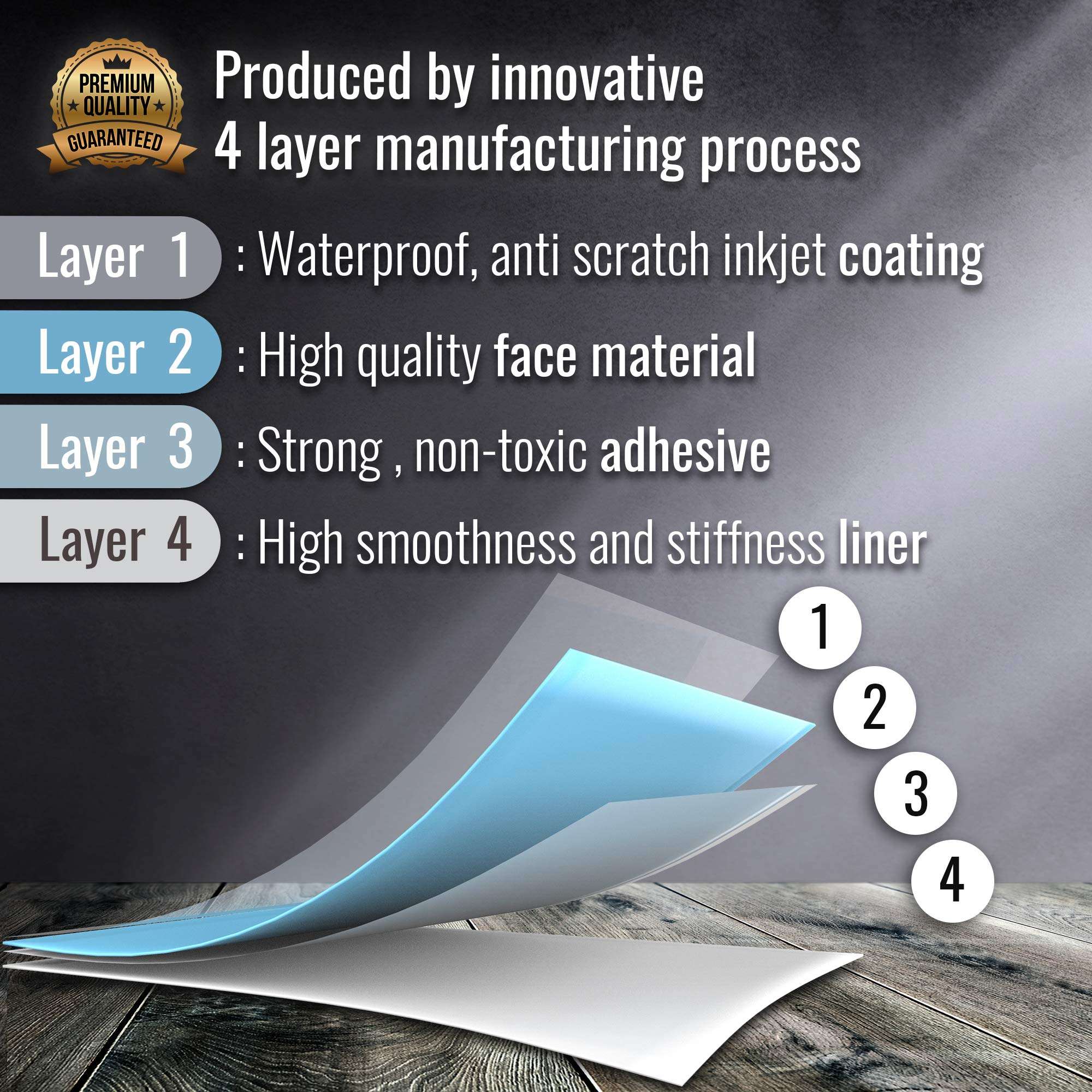 Printable Vinyl Sticker Paper Frosty Clear for Inkjet Printer 15 Sheets Transparent, Decal Paper Tear & Scratch Resistant Quick Ink Dry, Sticker Paper for Making Labels & Crafts 6