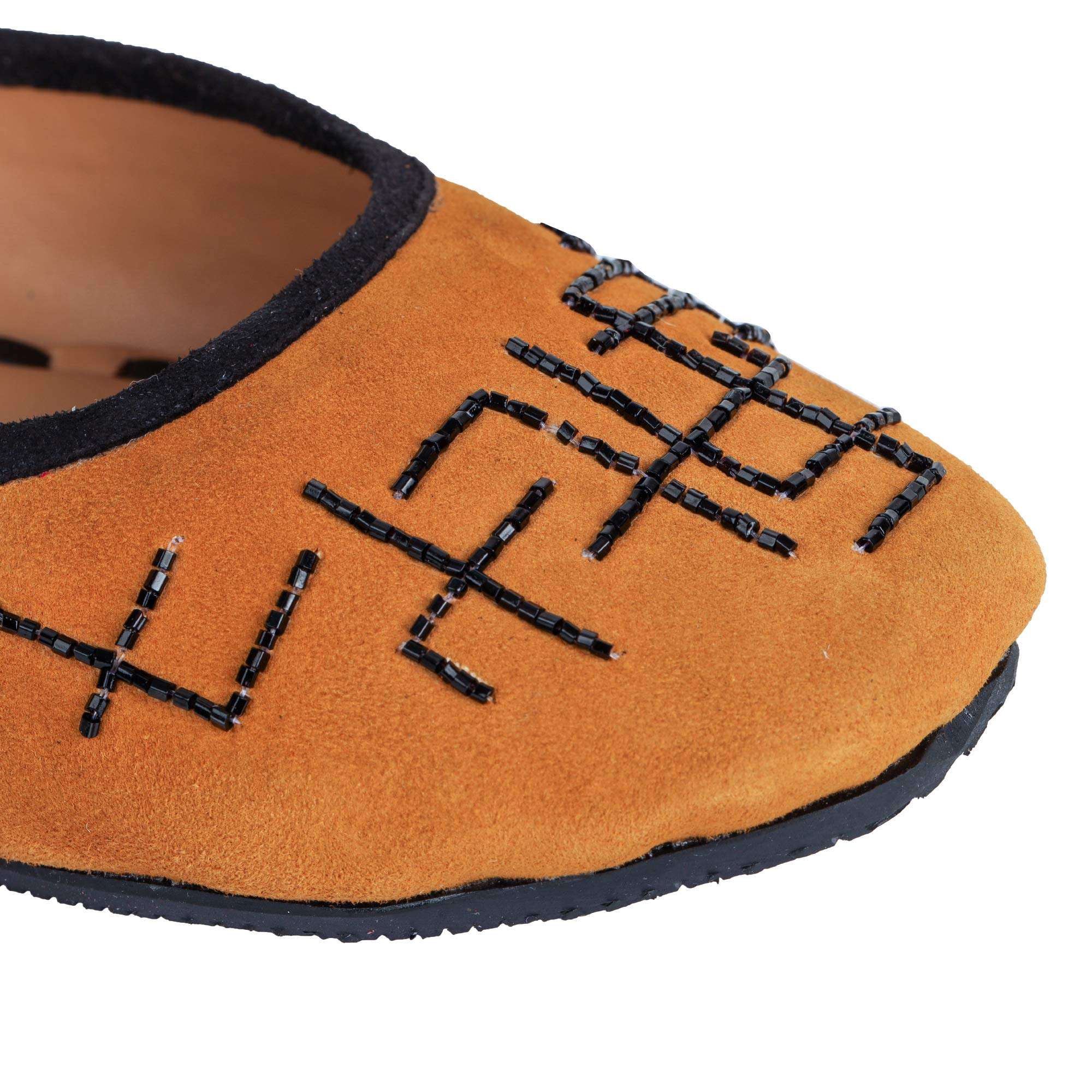 Amica Slexia Women's Leather Stylish Traditional Jutis & Mojari (Tan_Size-3) 3