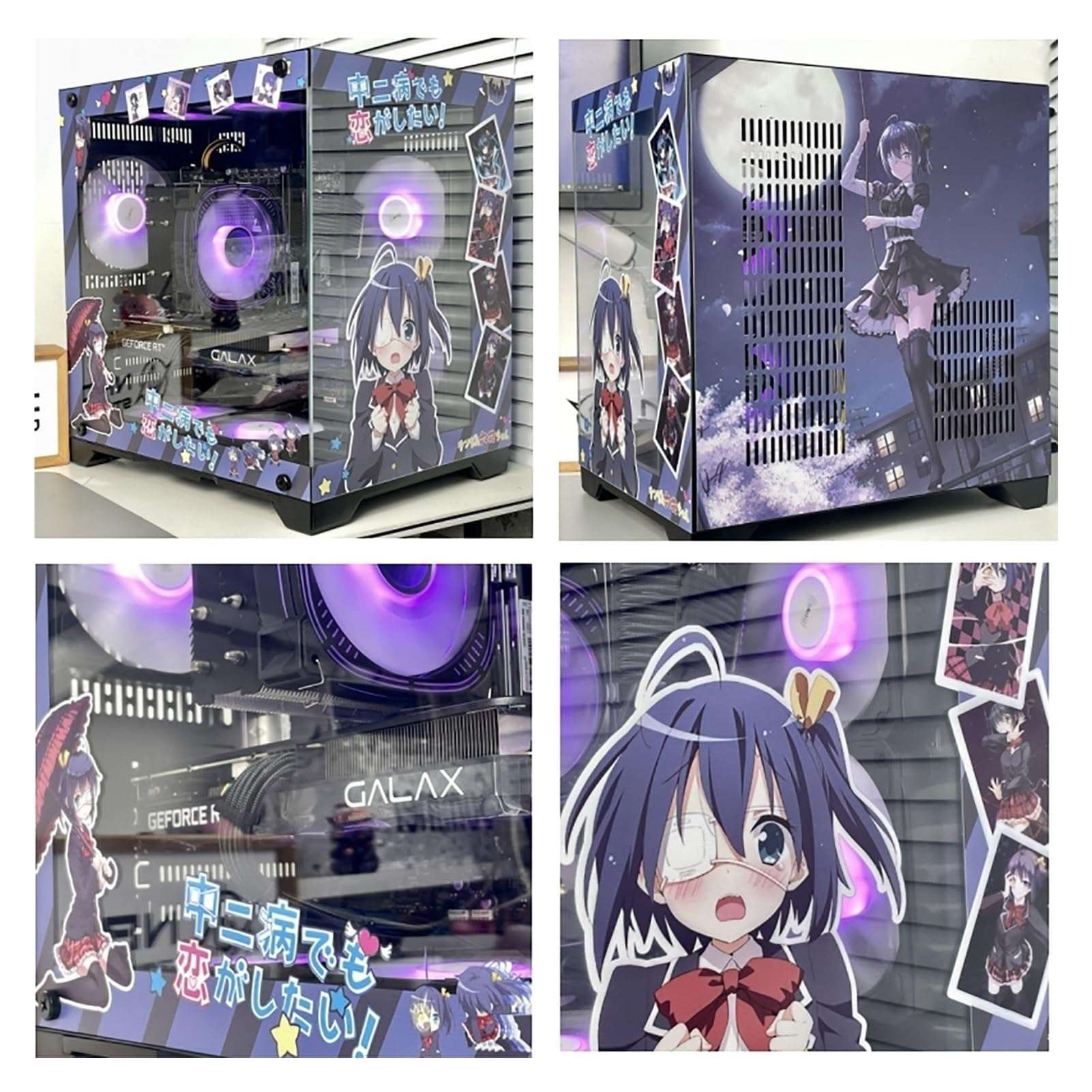 ATX Case, Mid-Tower PC Gaming Case ATX/M-ATX - Front I/O USB 3.0 Port - Tempered Glass Side Panel - Support Water Cooling - 10 Fan Position(V) 1