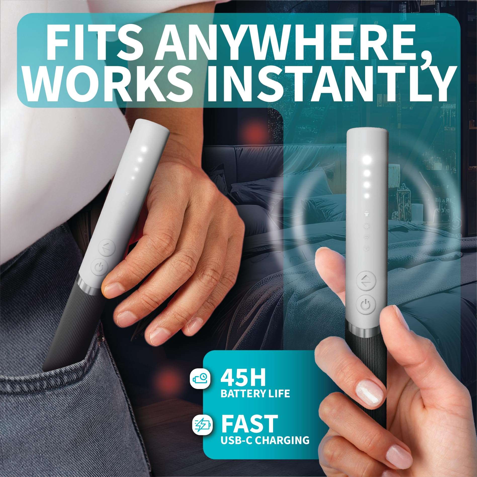 TensaOne Hidden Camera Detectors – Small Anti Spy Audio Video GPS Tracker RF Detector for Wireless Cameras and Cars Tracking Device - Mini Travel Pen for Finding Spying Voice Recorder Bug Devices 5