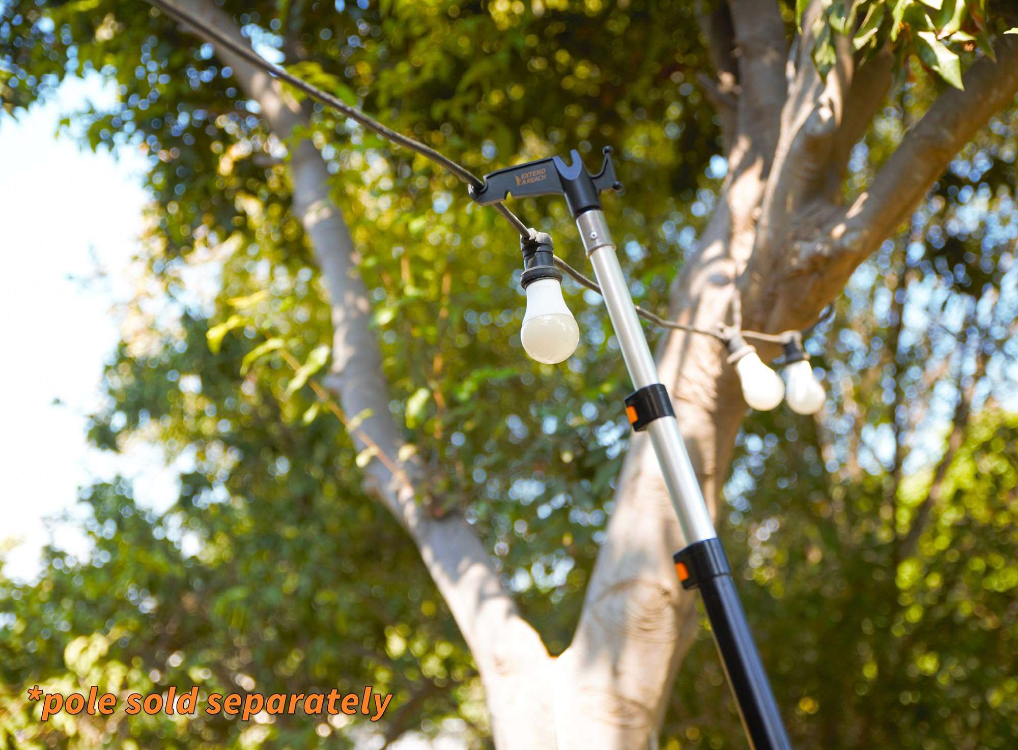EXTEND-A-REACH Christmas Light Hanger Tool Attachment (Attachment Only) // Christmas Light Installation, String Lights, Birdfeeders // Twist-On Utility Hook Fits Standard ¾ Acme Threaded Pole 5
