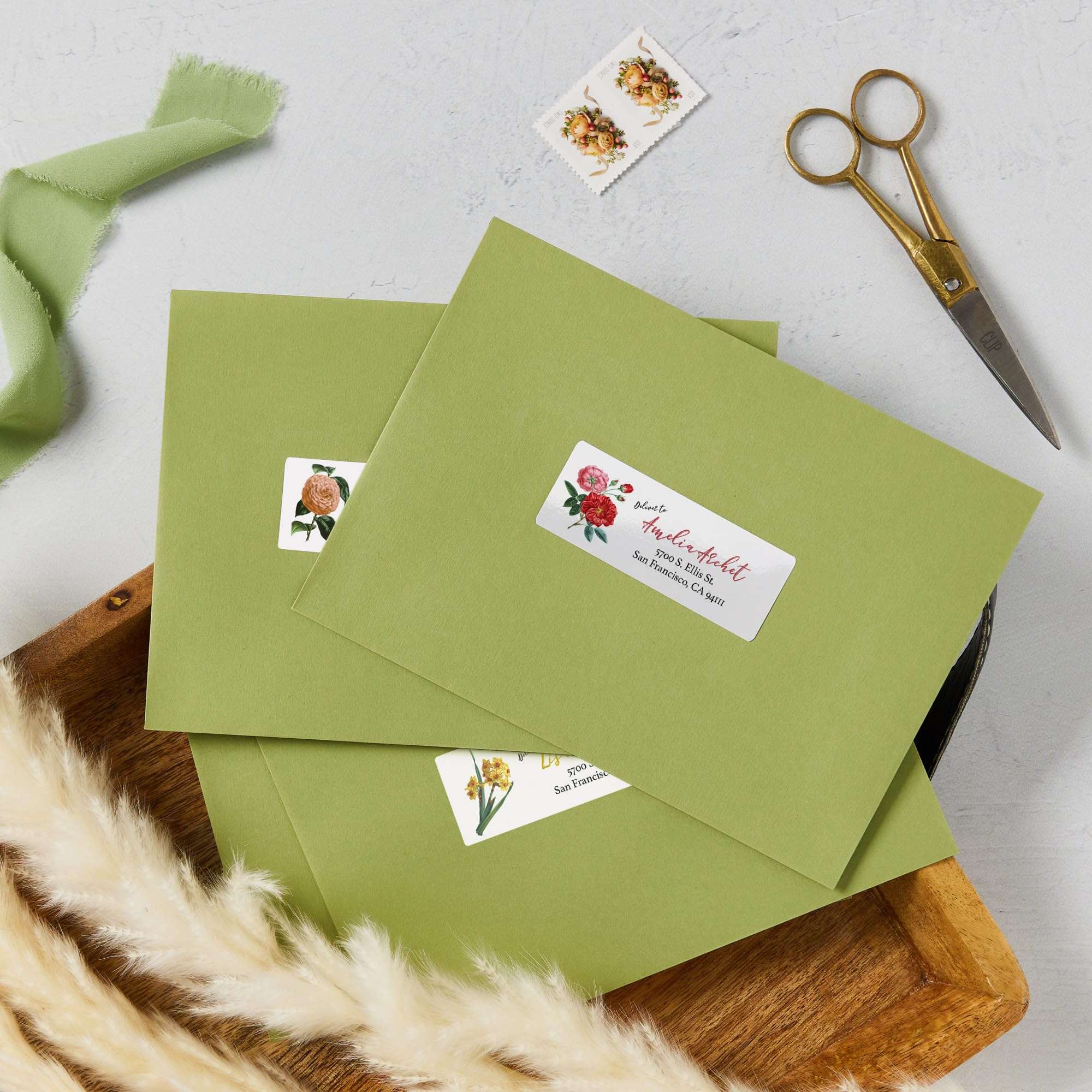 Avery Address Labels, Sure Feed and Easy Peel Technology, Glossy White Labels, 1" x 2-5/8", Permanent Adhesive, Laser/Inkjet, 300 Total (6525) 2