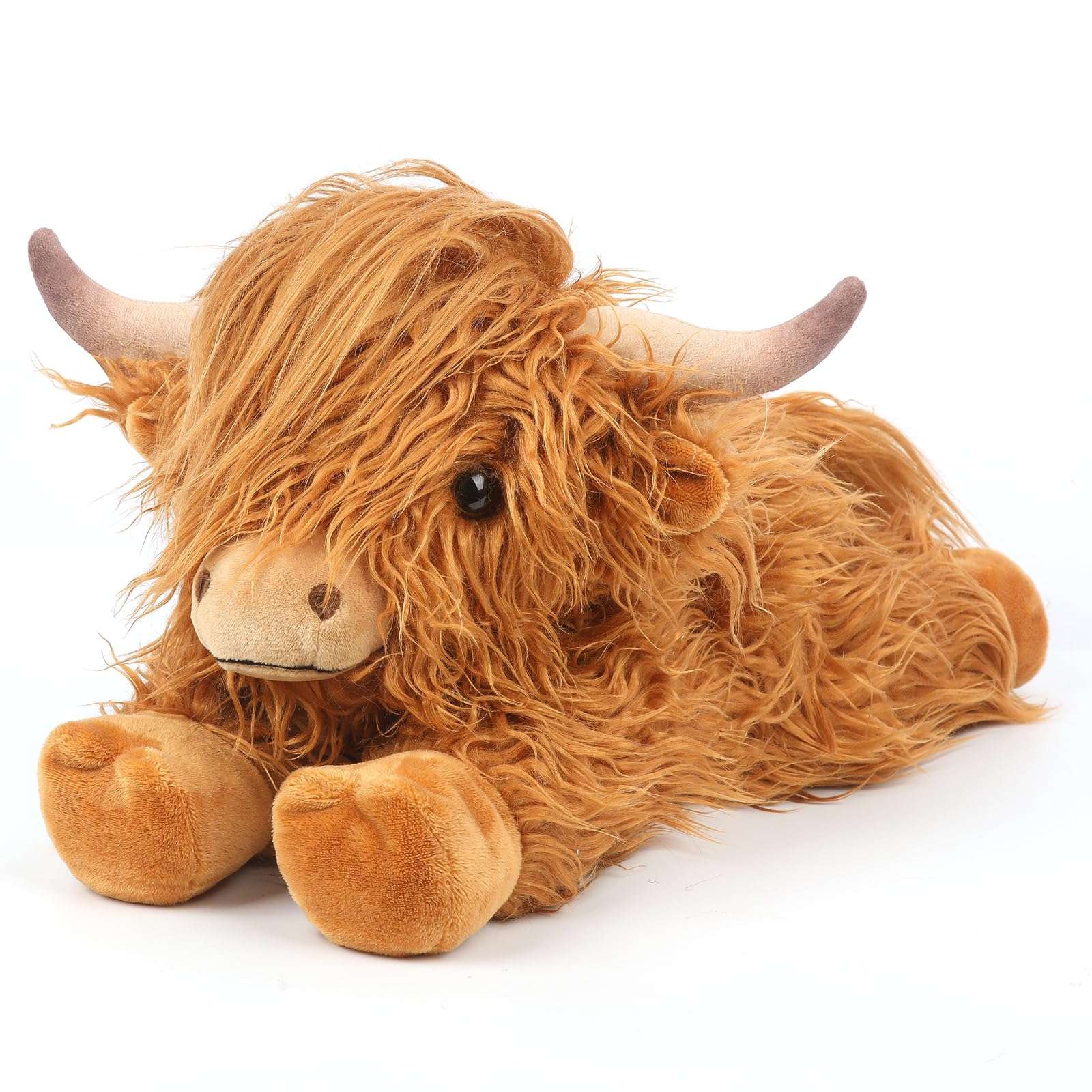 Highland Cow Stuffed Animals, Microwavable Stuffed Animals Heating Pad for Cramps, Pain Stress Relief, Heatable & Coolable Lavender Scented Cow Plush Toy for Anxiety, Women Kid Bedtime Highland Cattle 1