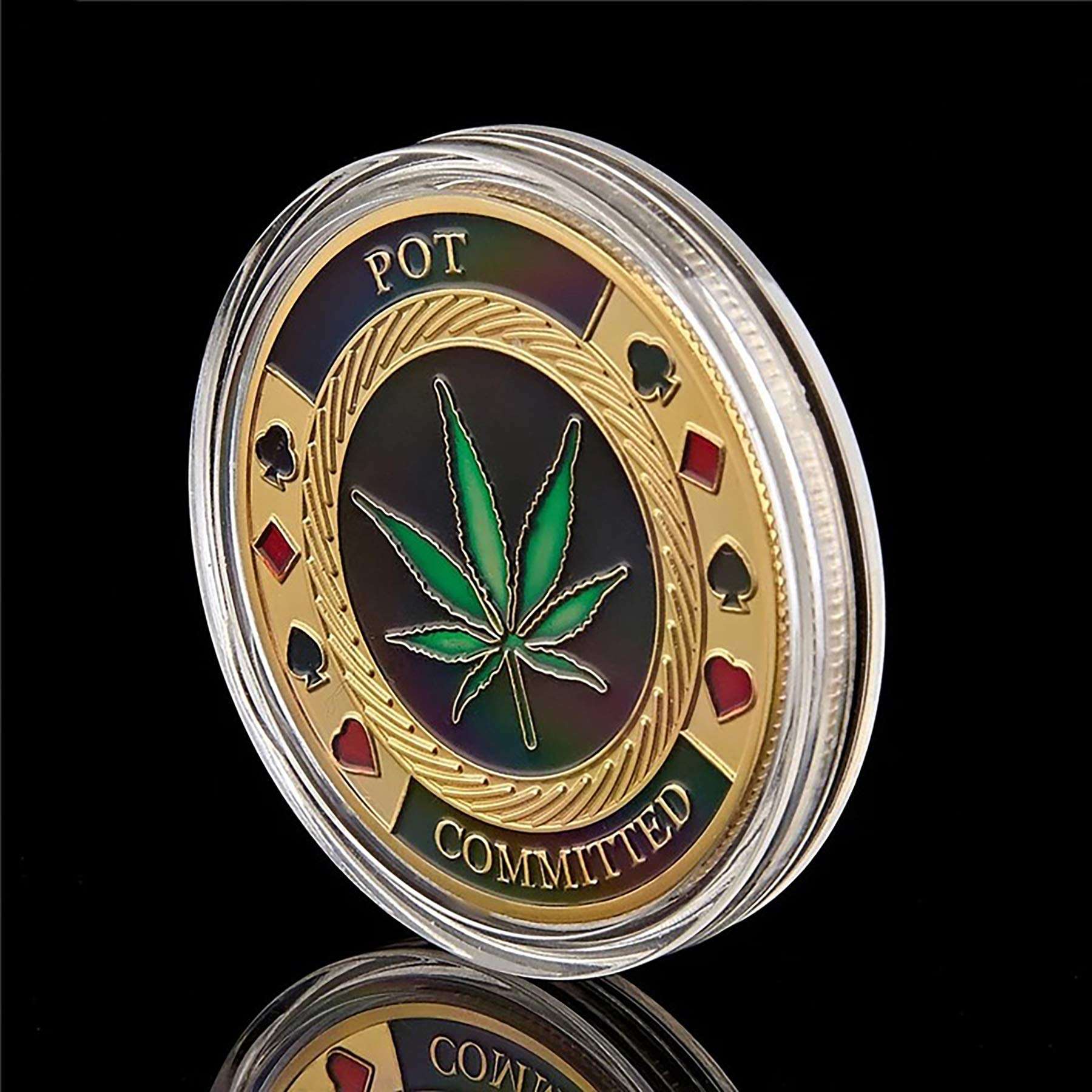 Strugglejewelry Poker Card-Guard Challenge Coin Table Games Protector Golden Coin Chip A Great Collecting Gifts for Husband, Father, Friends 5