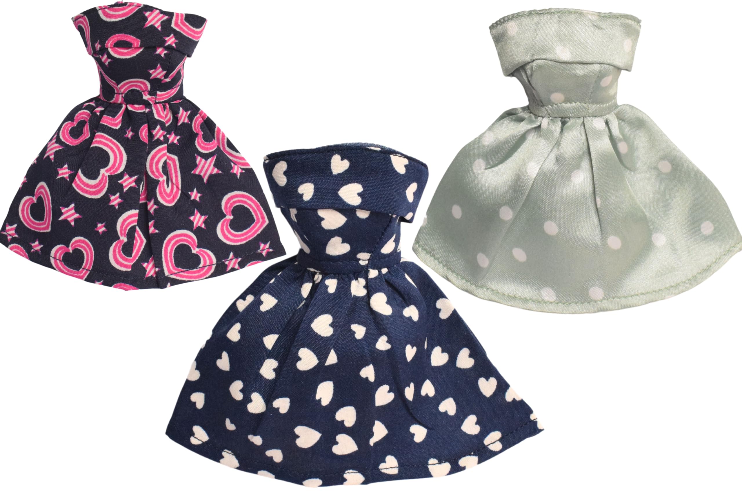 El Figo Doll Clothes, Doll Dresses and Accessories Featuring 3 Printed Outfits with Accessories (Tailored Doll Dress for 28 - 31 c.m )