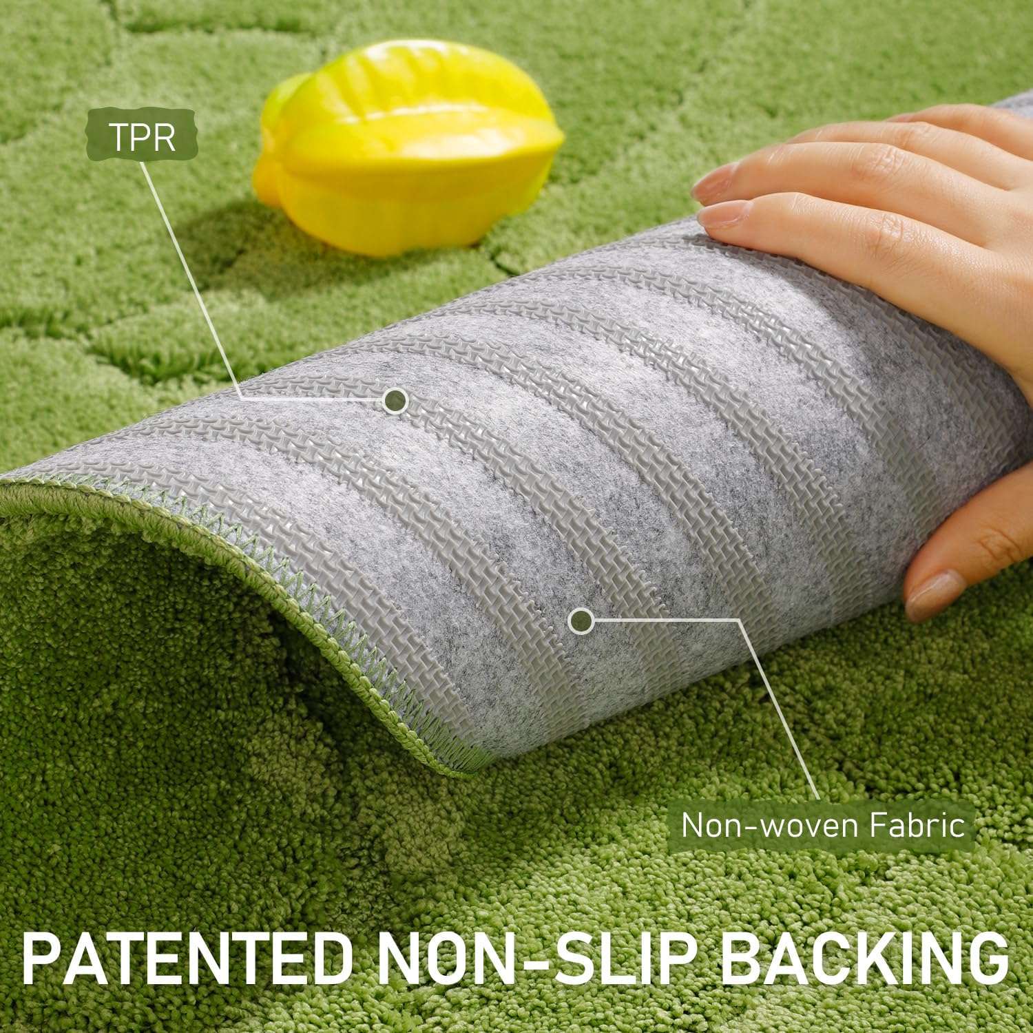 BSICPRO Dog Door Mat for Muddy Paws, 2x3 Highly Soft Absorbent Microfiber Dog Mat and Pet Rug, Non Slip Area Rugs for Living Bedroom Kid Room Machine Washable (Apple Green) 3