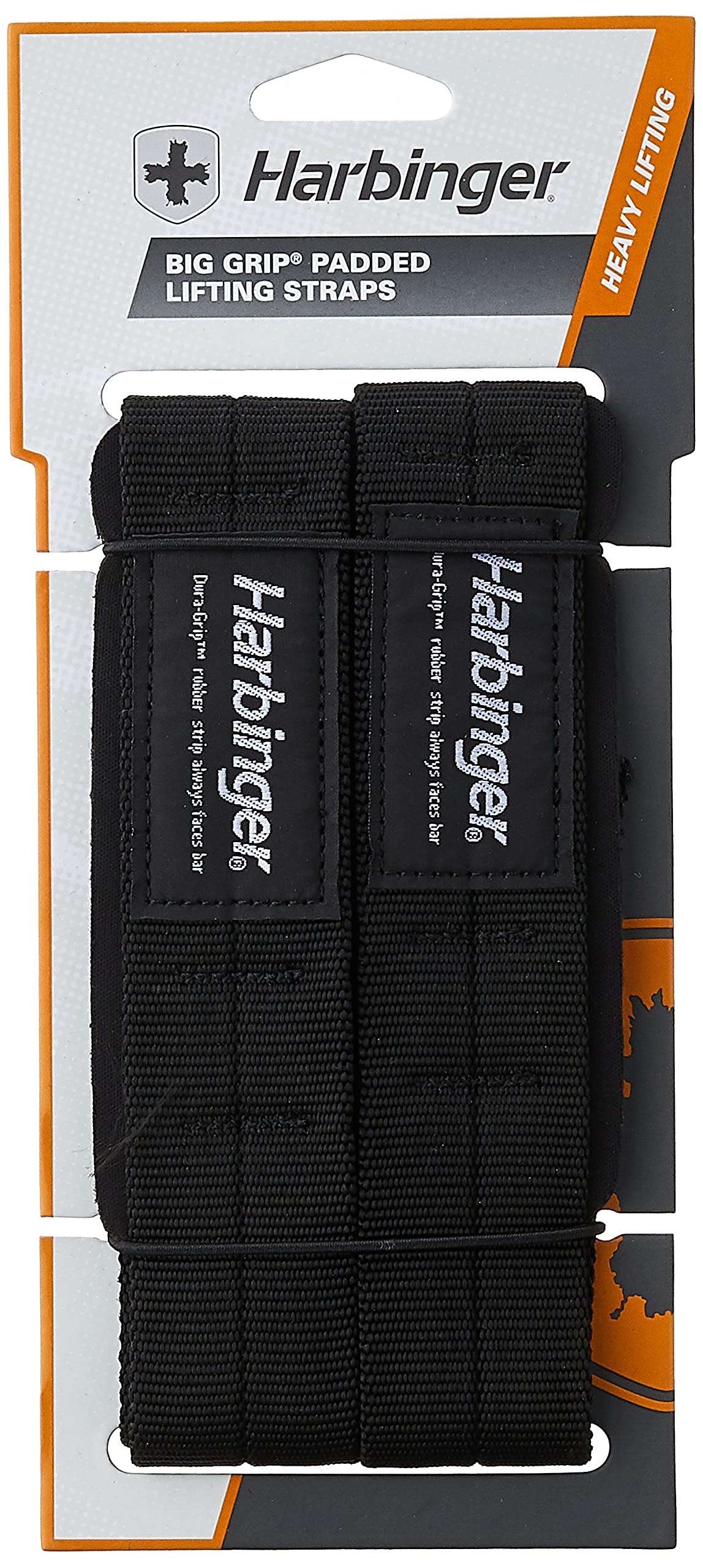 Harbinger 20500 Big Grip No-Slip Nylon Lifting Straps with DuraGrip, Padded, 21.5", Black 3