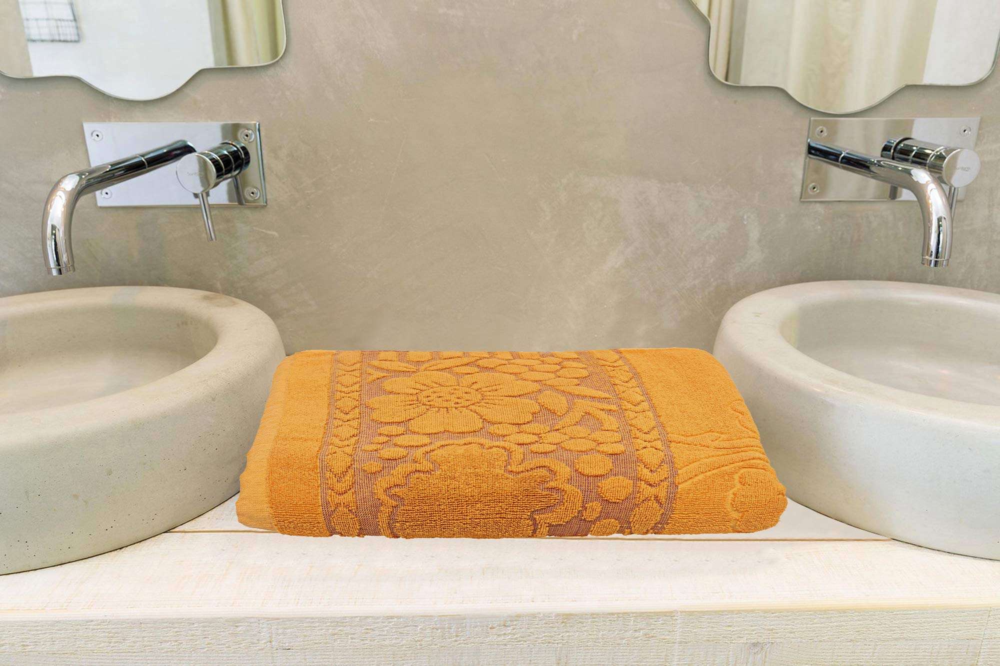 Kuber Industries 100% Cotton 5 Pieces Full Size Bath Towel 30"x60" (Yellow)-CTKTC29895 2